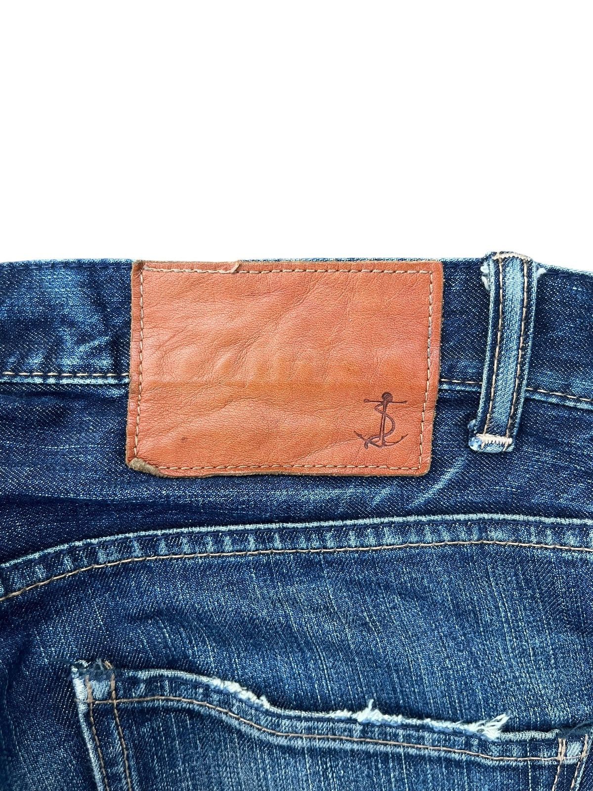 Designer × Nepenthes × URBAN RESEARCH DOORS Vintage Urban Research Blue Monark Frayed Leg Straight Jeans Size US 32 / EU 48 - 8 Thumbnail