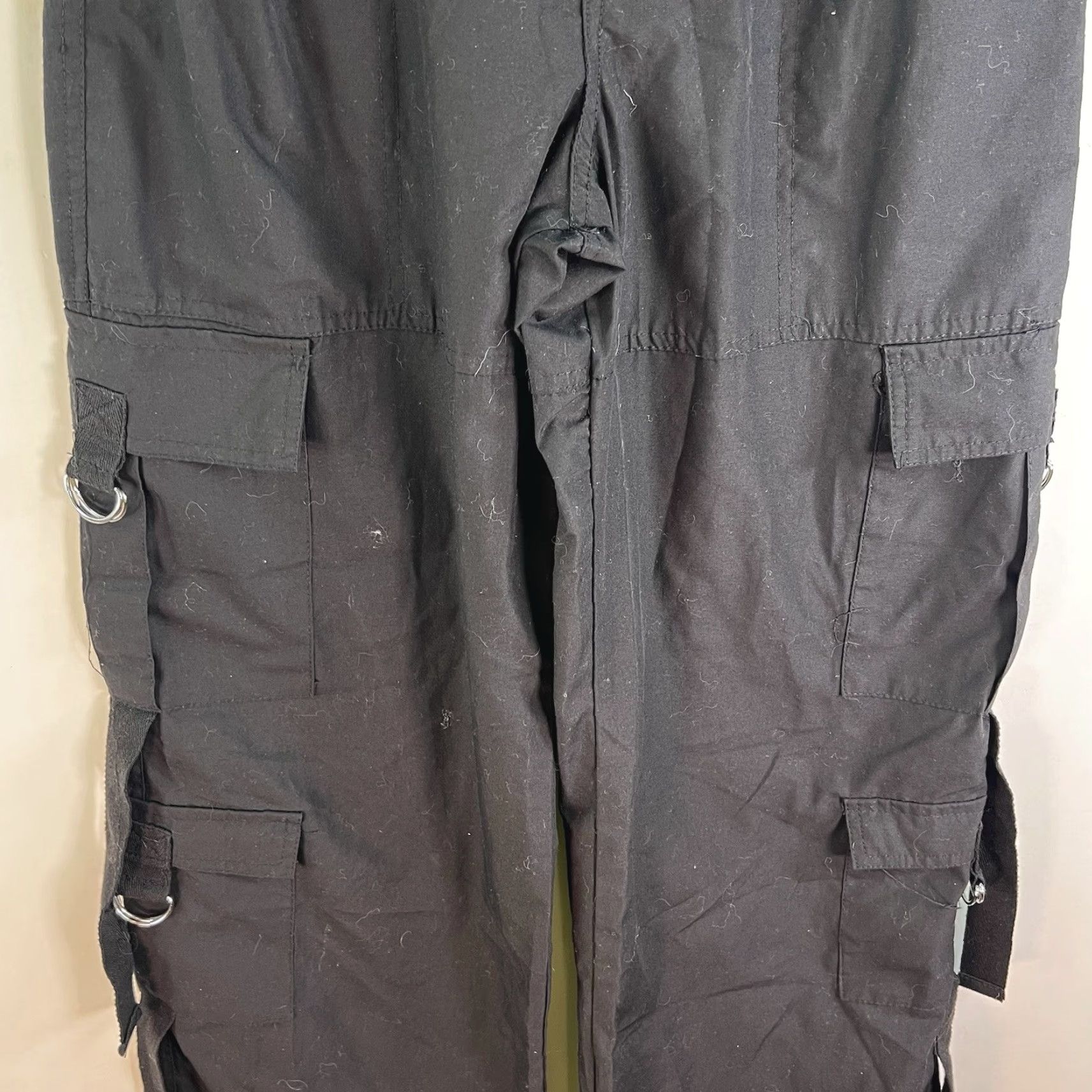 Vintage Envy Pants Cargo Wide-Leg Black M Womens Size 32" / US 10 / IT 46 - 3 Thumbnail