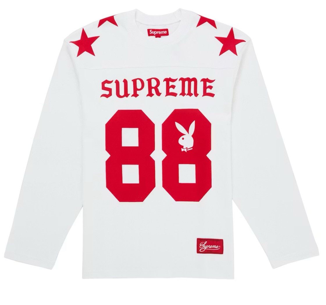 Supreme Supreme Playboy Football Long Sleeve Top White XL (SS26) Size US XL / EU 56 / 4 - 1 Thumbnail