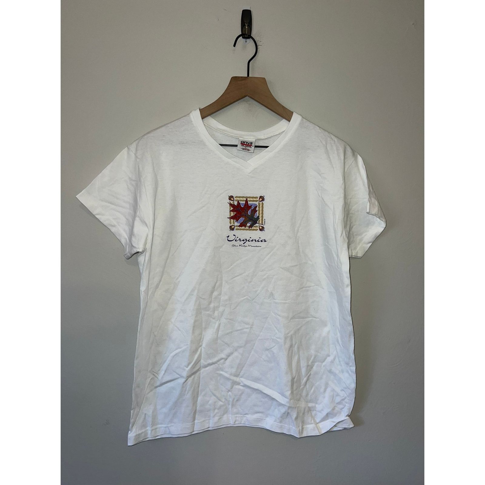 Anvil Women's Virginia Blue Ridge Mountains Shirt Top Women L Size L / US 10 / IT 46 - 1 Thumbnail