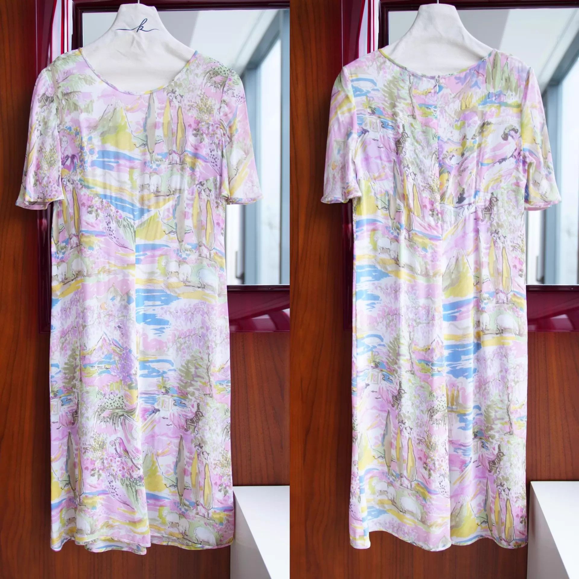 Fendi Fendi Vintage Pink Tuscany Print Dress FR40/M-L Size M / US 6-8 / IT 42-44 - 1 Thumbnail