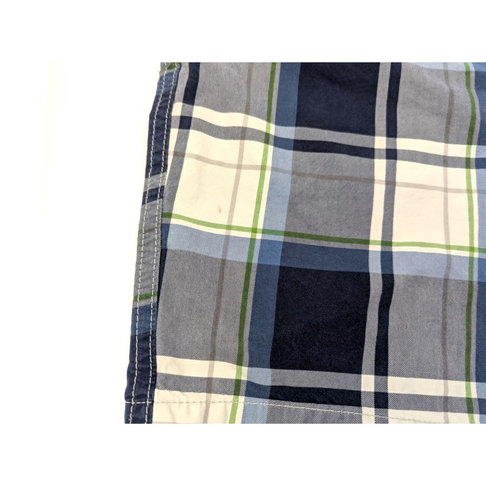 Abercrombie & Fitch Abercrombie & Fitch Heavy Cotton Plaid Shorts Bermuda, Men 35 Blue Green, 90s Grunge Cargo Pocket, Regular Fit Size US 35 - 6 Thumbnail