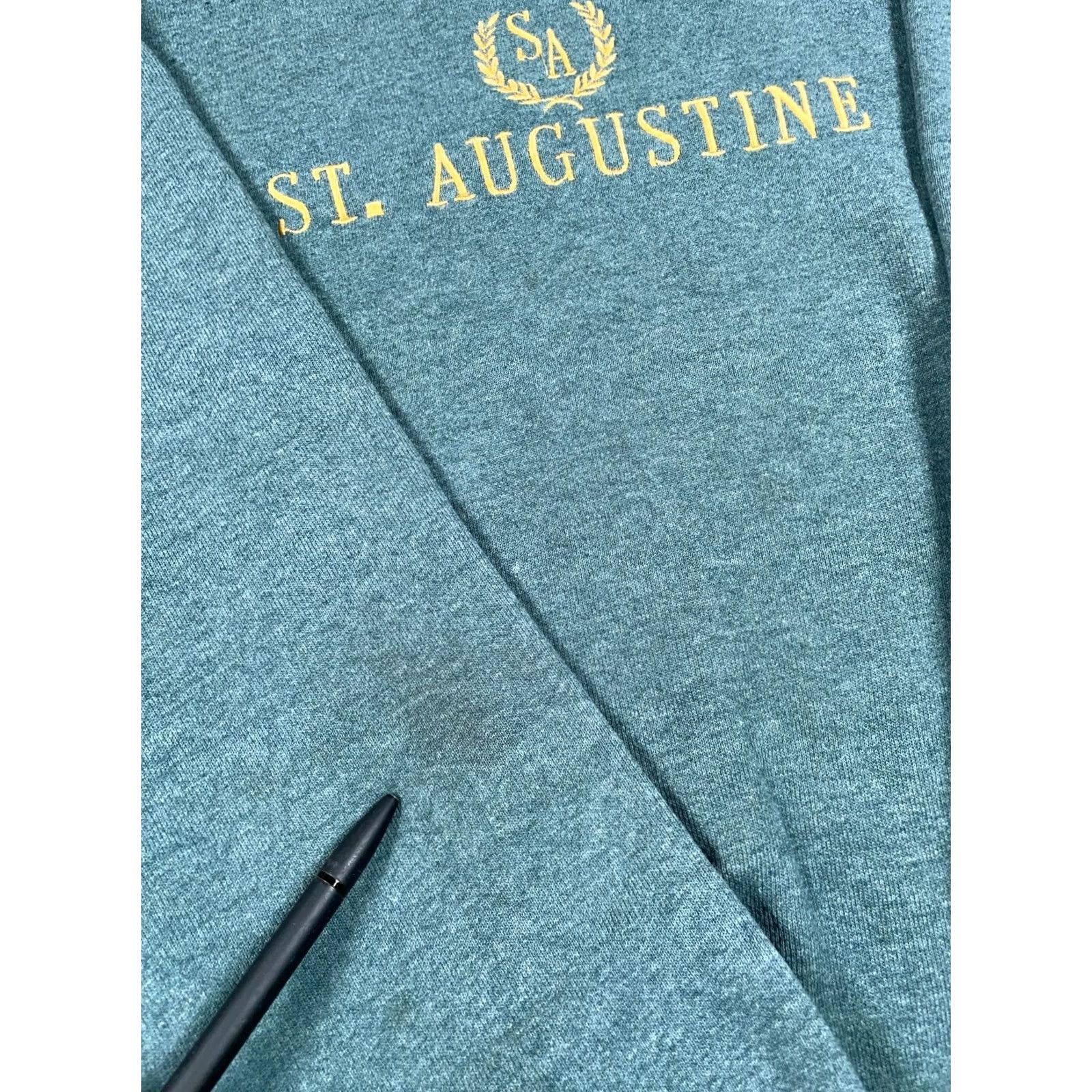Tultex VINTAGE Tultex Sweatshirt Men XL Green 90s Embroidered Crewneck 50/50 Pullover Produce/Graphic Print/St. Augustine Size US XL / EU 56 / 4 - 4 Thumbnail