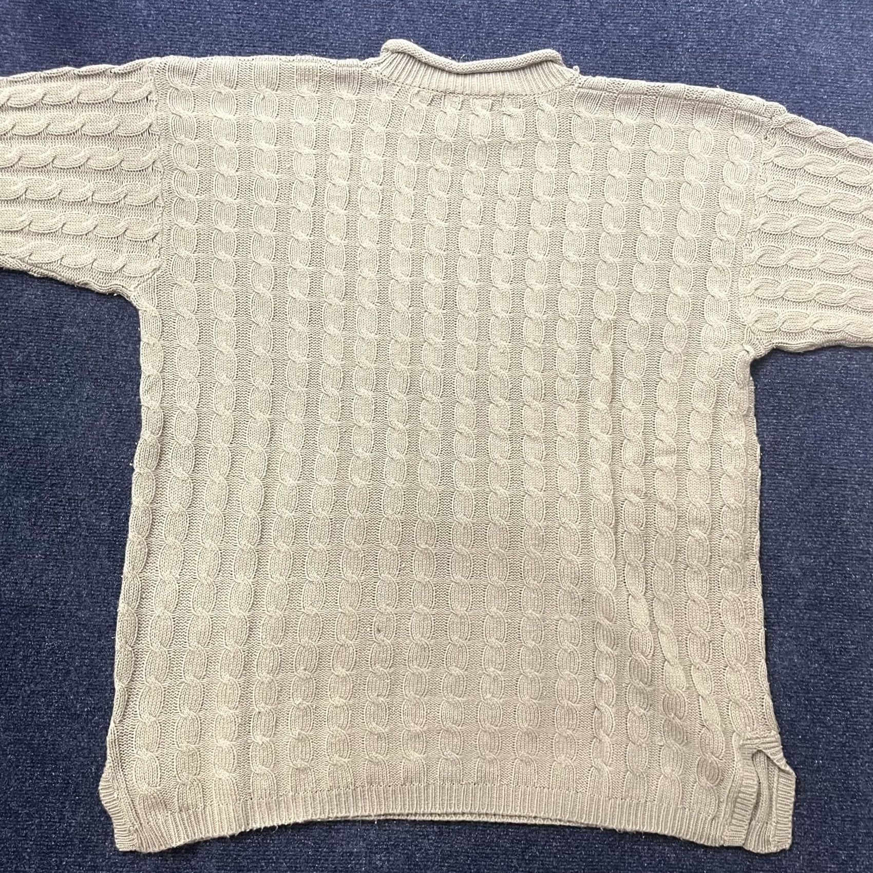 Vintage VINTAGE Forelli Sweater Womens 3X Plus Beige Cable Knit Crew Neck Long Sleeve Size XXL / US 16-18 / IT 52-54 - 4 Thumbnail