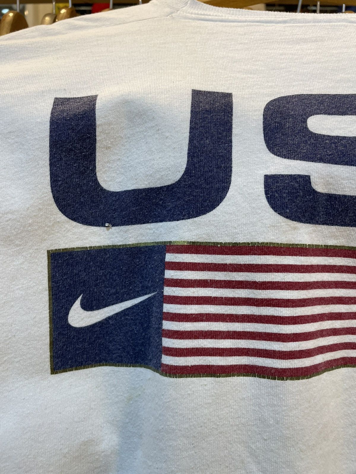 Nike Vintage Nike USA Big Flag 90s Tee Size US L / EU 52-54 / 3 - 8 Thumbnail