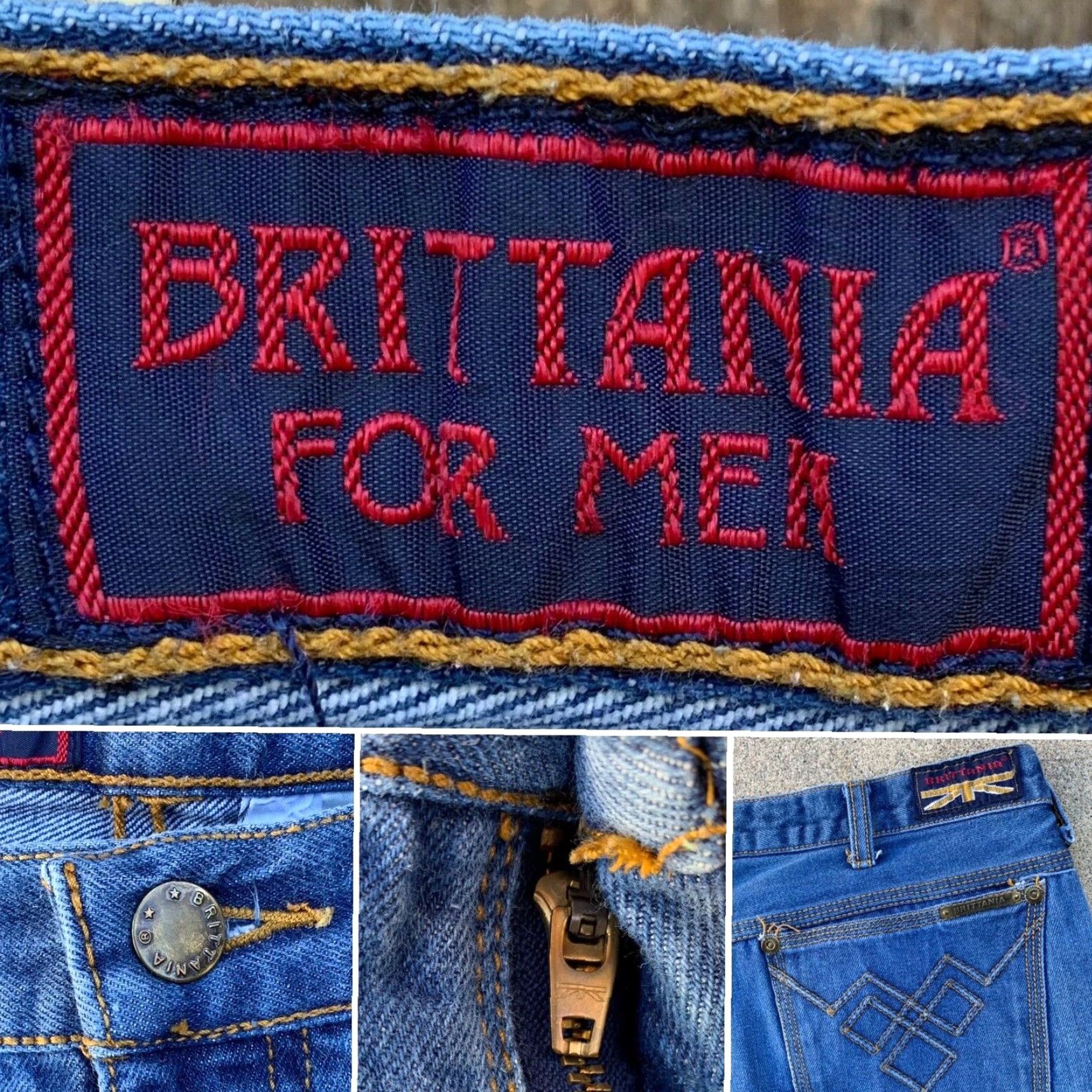 Vintage VINTAGE Brittania Jeans 1970s 1980s Waist 36 Inseam 29 30 Denim Blue Regular 38 Mens Size US 36 / EU 52 - 2 Thumbnail