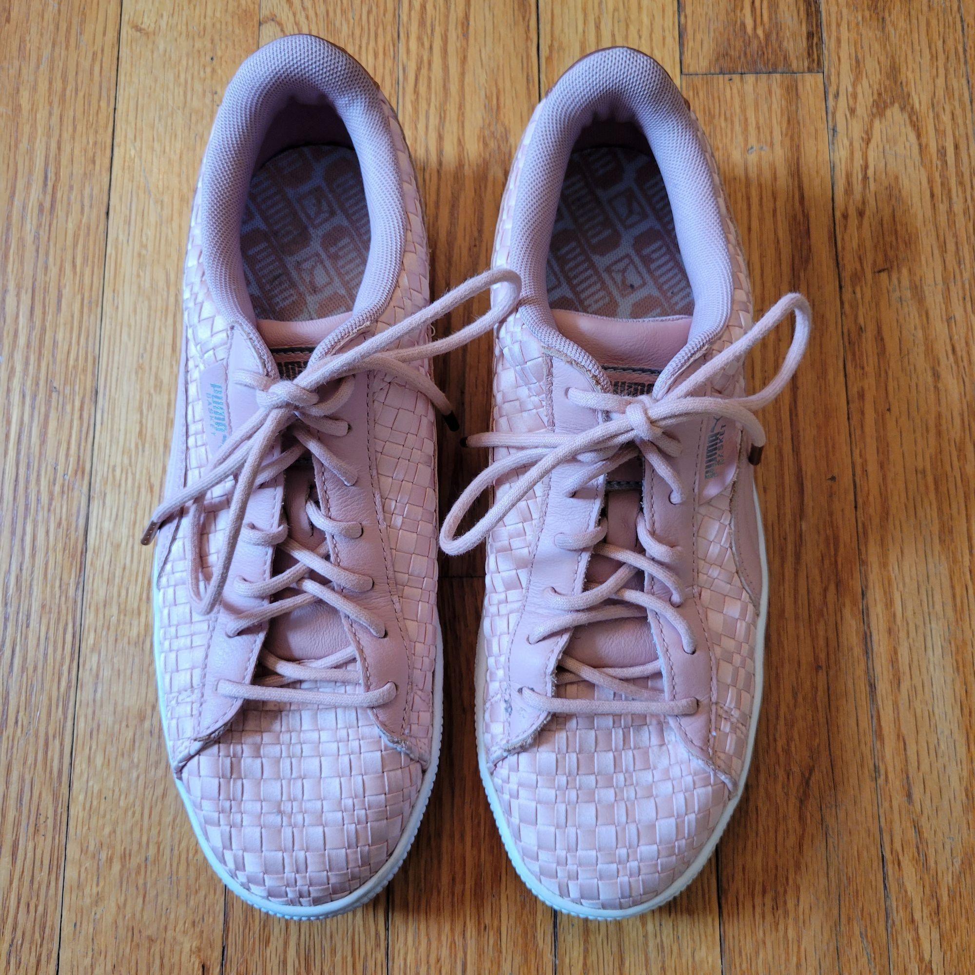 Puma Puma Basket Satin EP Woven Pink Sneakers 10 Lace Up Tennis S Size US 10 / IT 40 - 2 Thumbnail