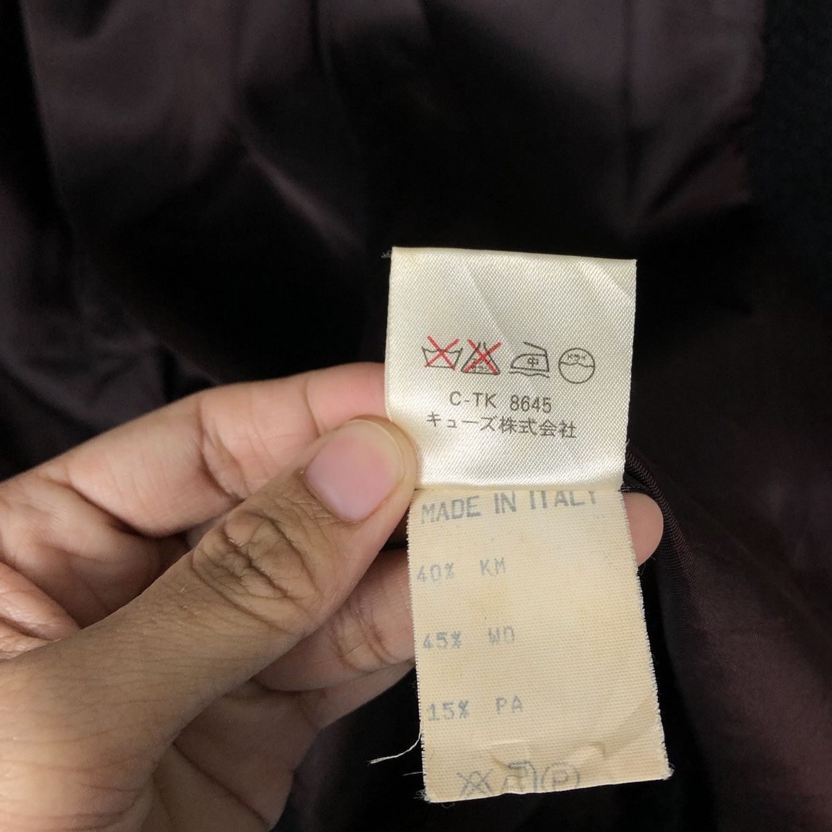 Japanese Brand 🔥Rich Black Long Jacket Wool Herringbone Guess Italy Size US S / EU 44-46 / 1 - 19 Thumbnail