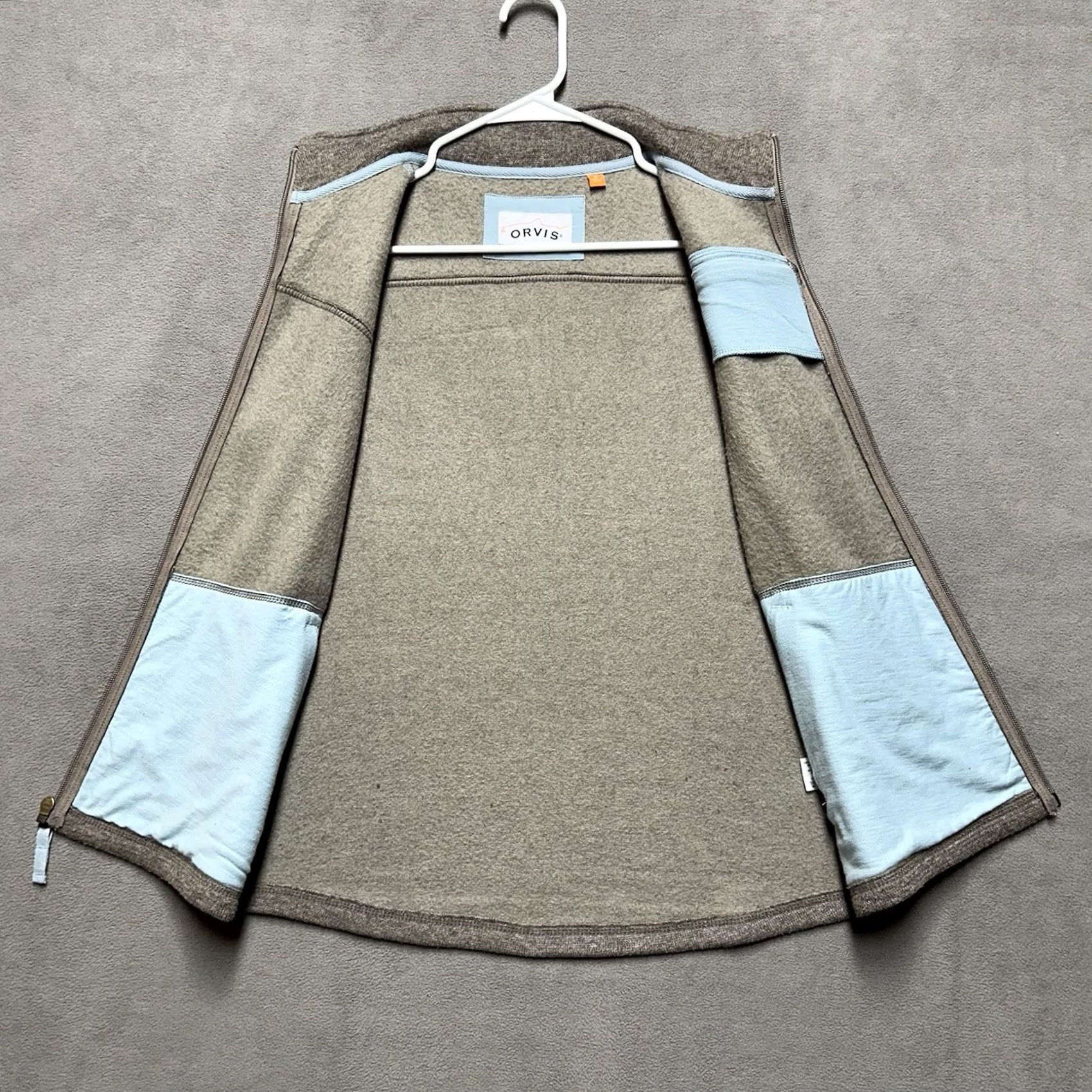Orvis Orvis Vest Womens Small Brown/Beige Wool Blend Full Zip Sleeveless Pockets EUC Size S / US 4 / IT 40 - 3 Thumbnail