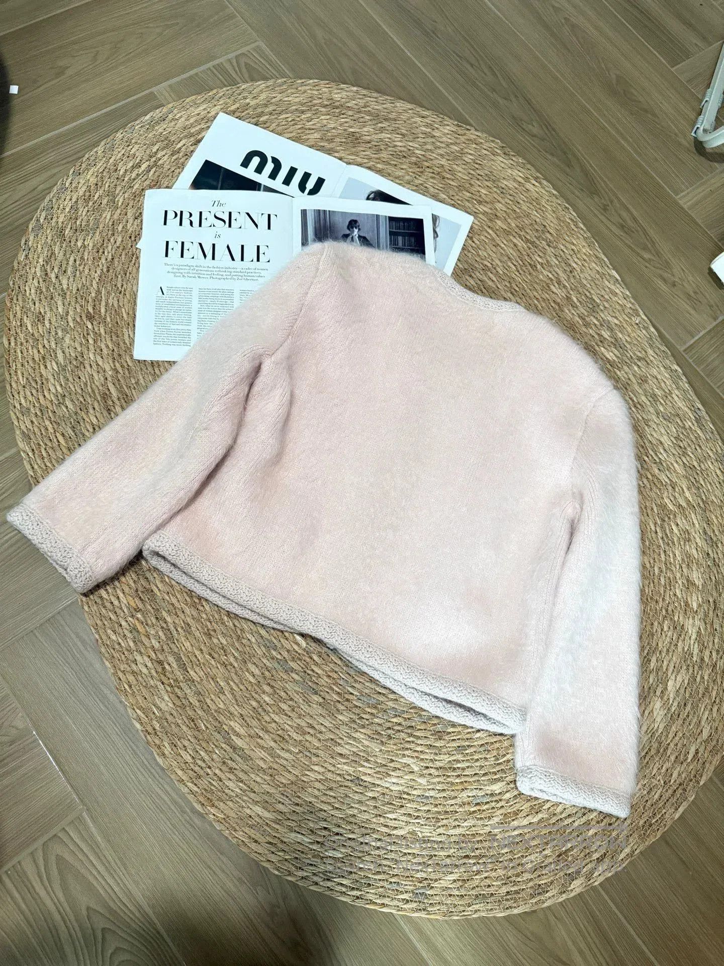 Celine Celine Nude Pink Gold Button Cardigan. Size M / US 6-8 / IT 42-44 - 2 Thumbnail