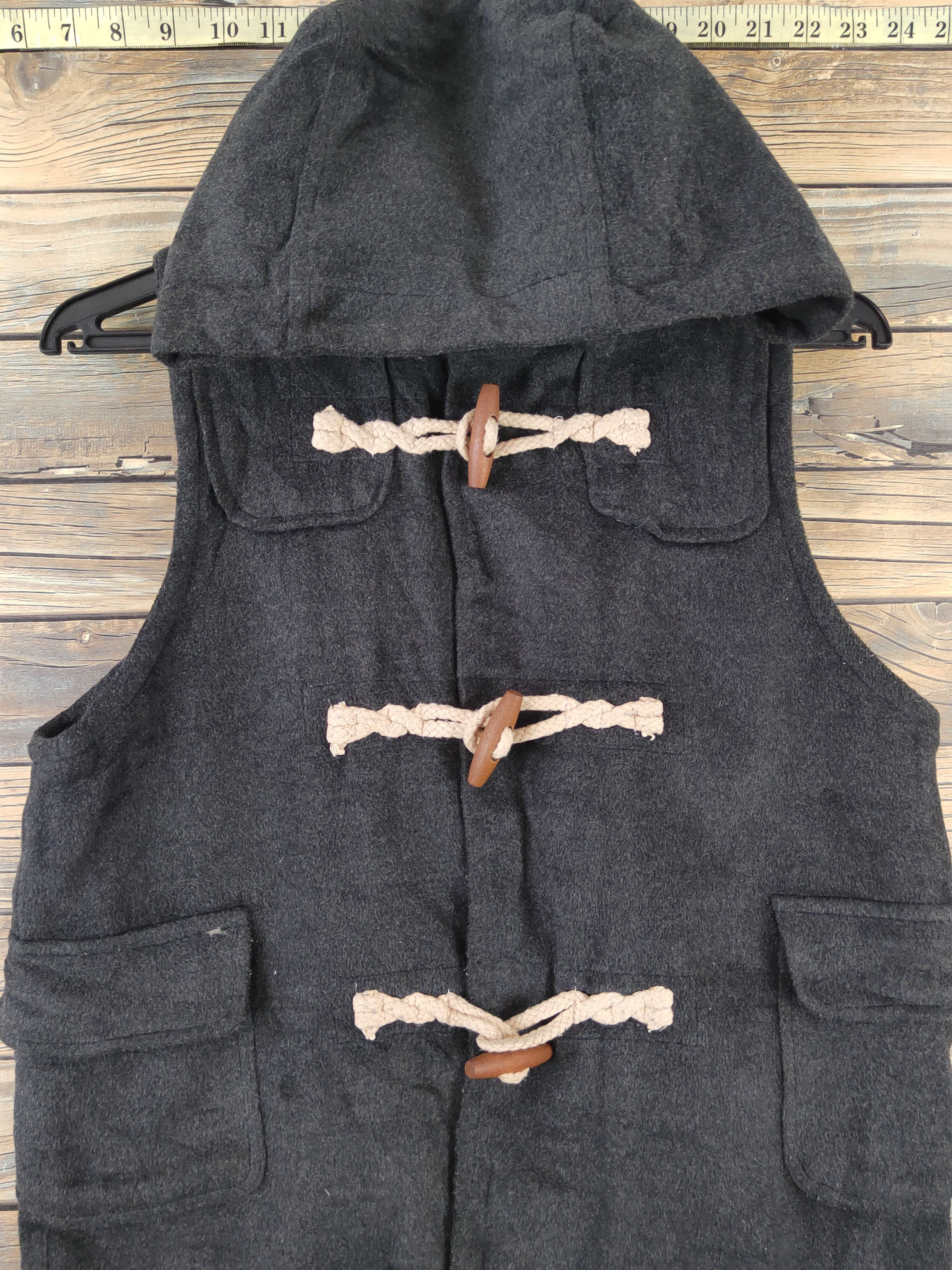 Japanese Brand × Vintage Vintage 💥 Sodalite Black Hoodie Toggle Vests Size S / US 4 / IT 40 - 2 Thumbnail