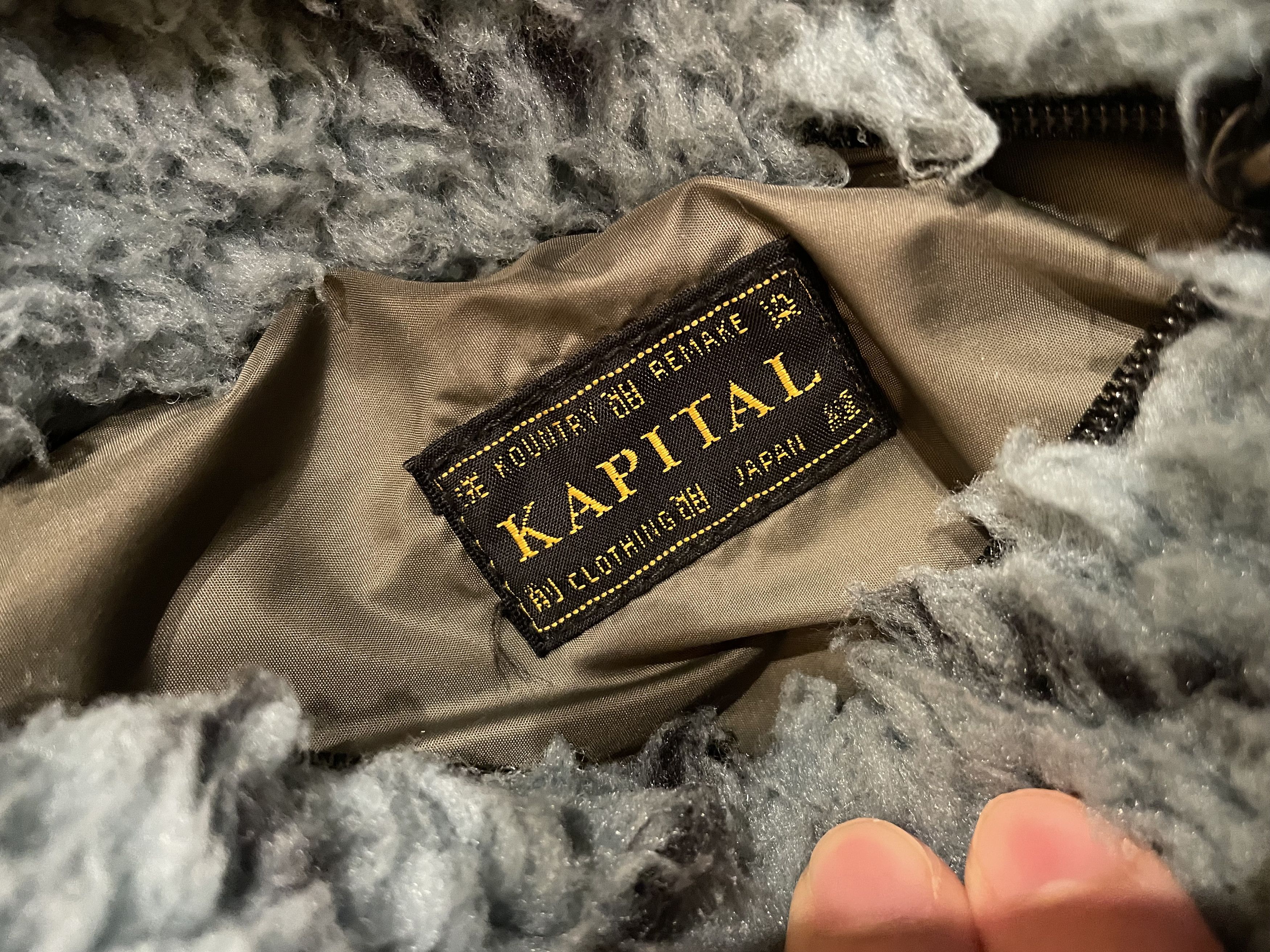 Kapital × Kapital Kountry KAPITAL Dogi Sashiko Boa Fleece Reversible Jacket Size US XL / EU 56 / 4 - 3 Thumbnail
