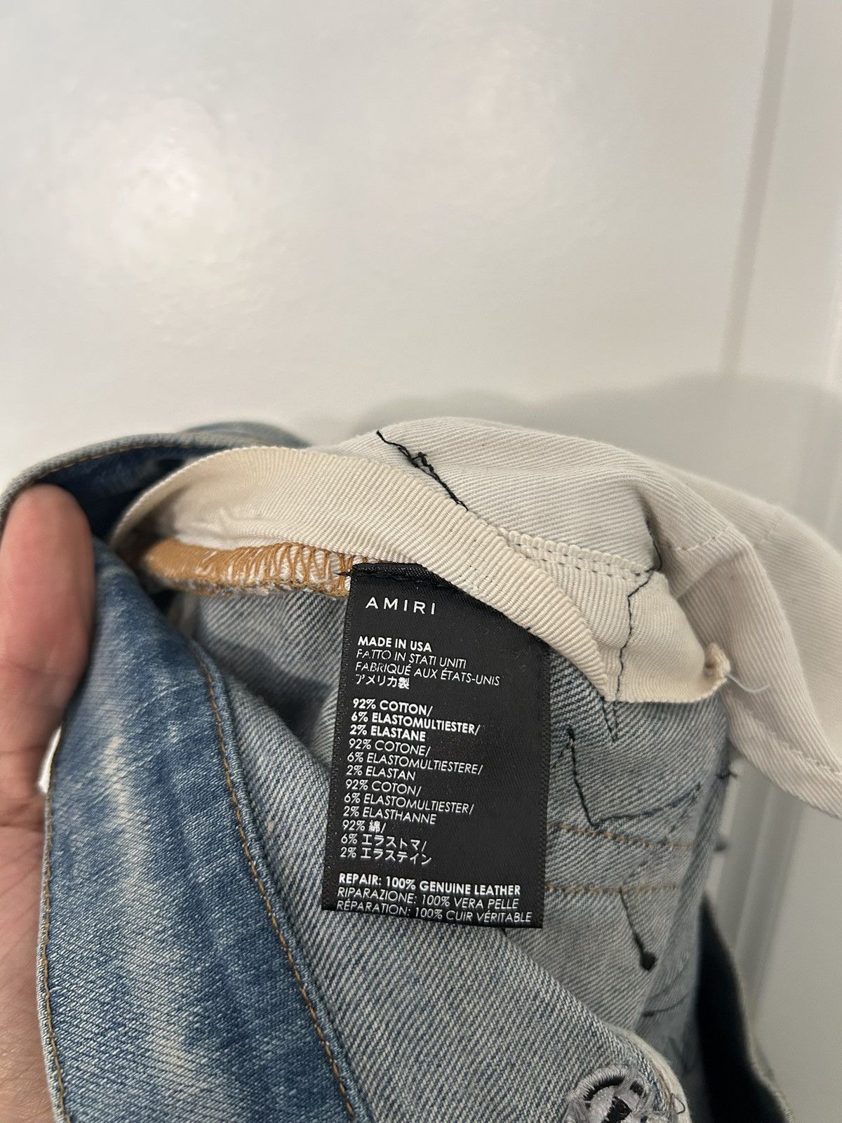 Amiri Amiri Chemist appliquéd distressed jeans clay indigo wash Size US 32 / EU 48 - 11 Thumbnail