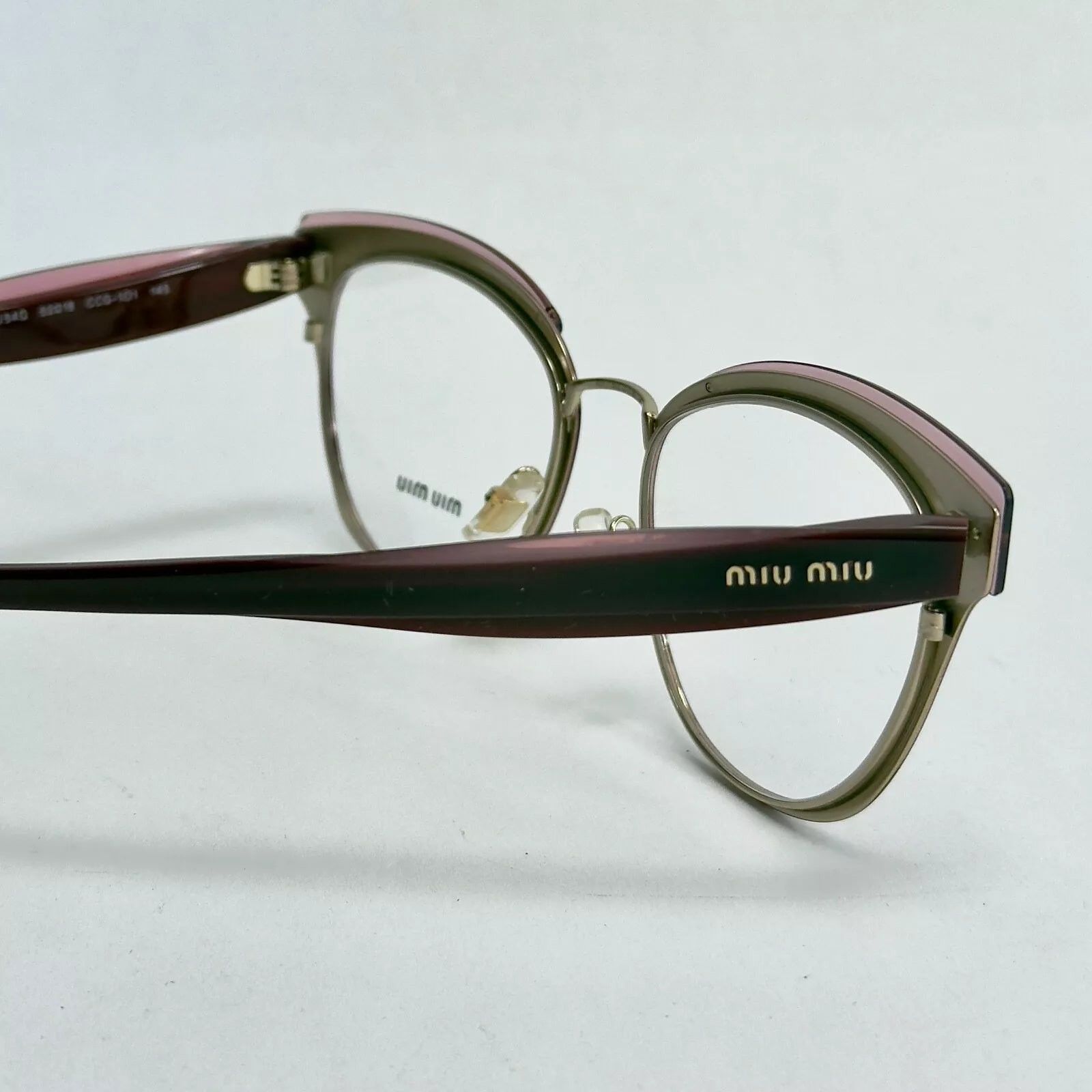 Miu Miu MIU MIU RASOIR 54Q Gold Layers Red Pink 52mm Optical MU54QV Size ONE SIZE - 3 Thumbnail