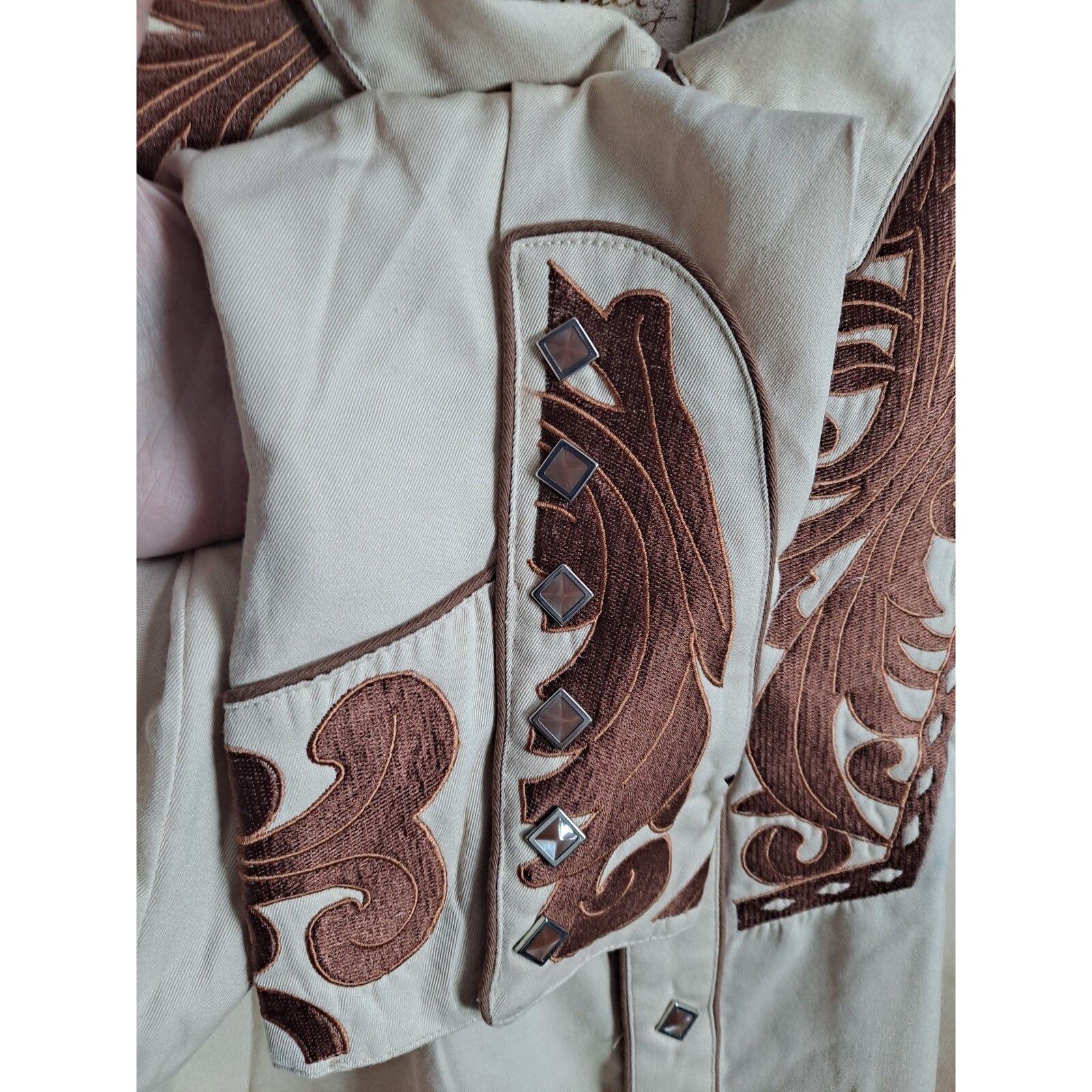 Other Scully Western Shirt Embroidered Cowboy Rodeo Long Sleeve Ta Size US L / EU 52-54 / 3 - 4 Thumbnail