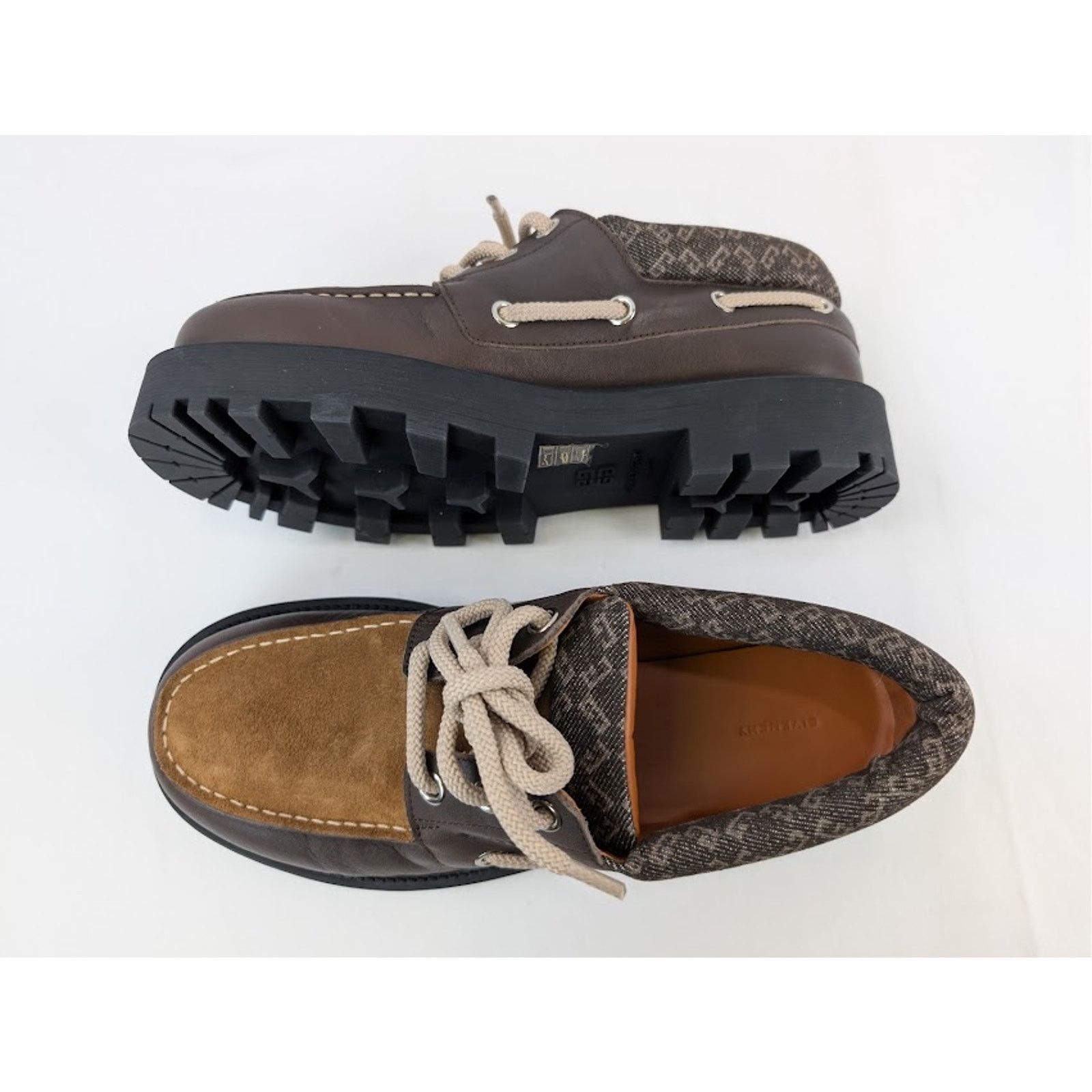 Givenchy o1rshd1 Storm Leather Boat Boots in Chocolate Size US 10 / EU 43 - 1 Thumbnail