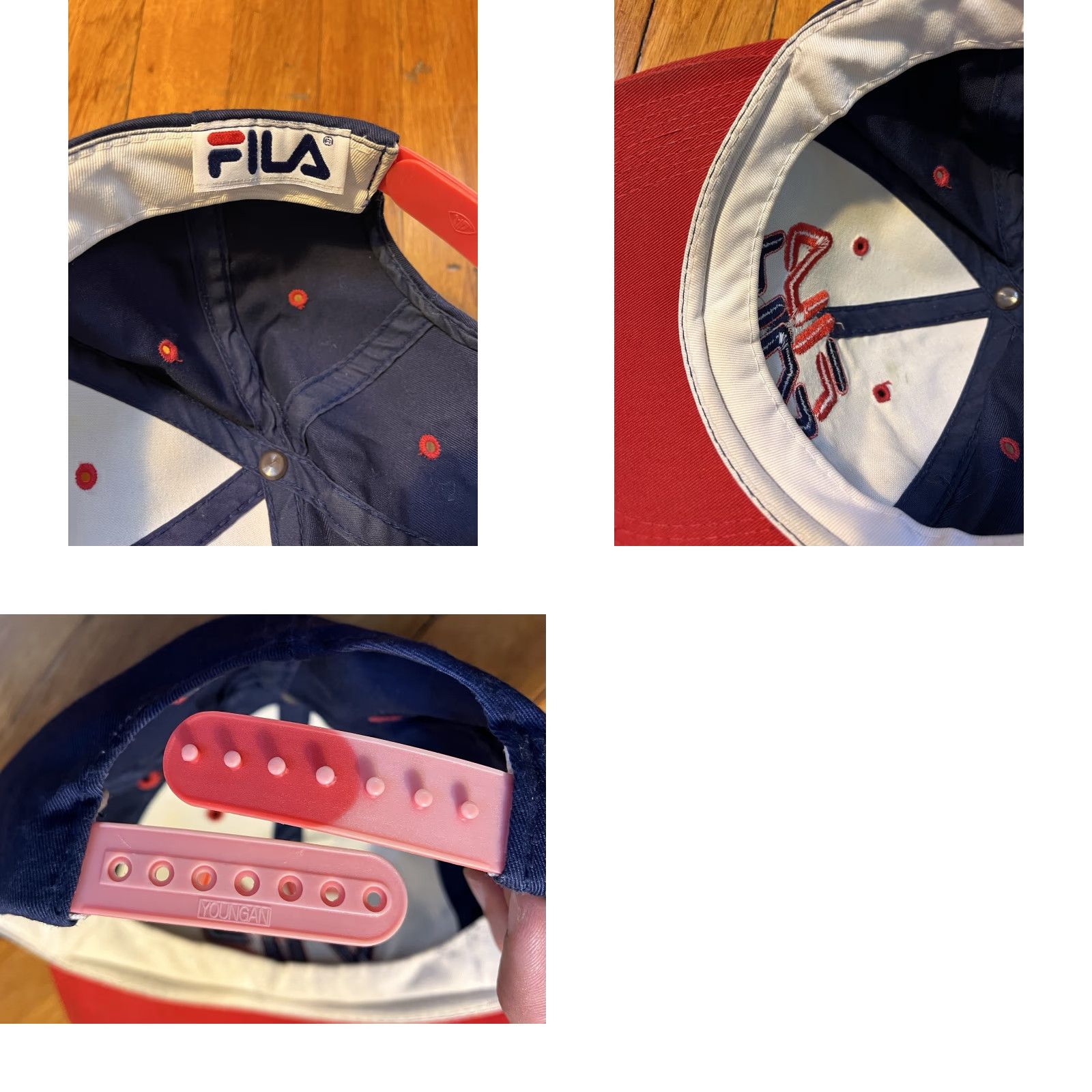 Fila VINTAGE FILA Snapback Hat Cap Blue 90s Mens One Size Adjustable Twill Spell Out Size ONE SIZE - 8 Thumbnail