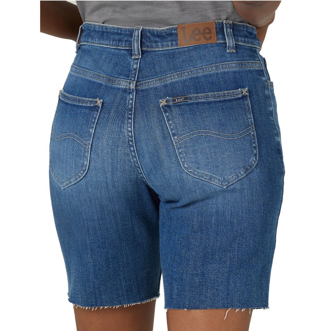 Lee Heritage Womens Cut Off Short classic Bermuda soft stretch Size 32" / US 10 / IT 46 - 4 Thumbnail