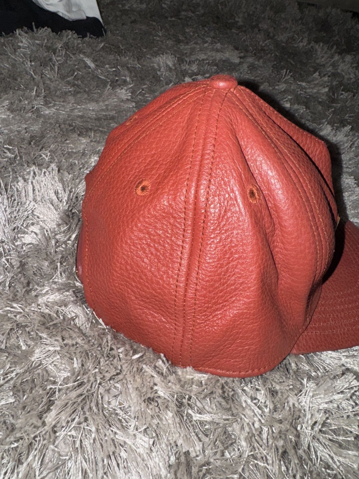 Buscemi Buscemi Postback Cow Leather Hat OS Size ONE SIZE - 6 Thumbnail