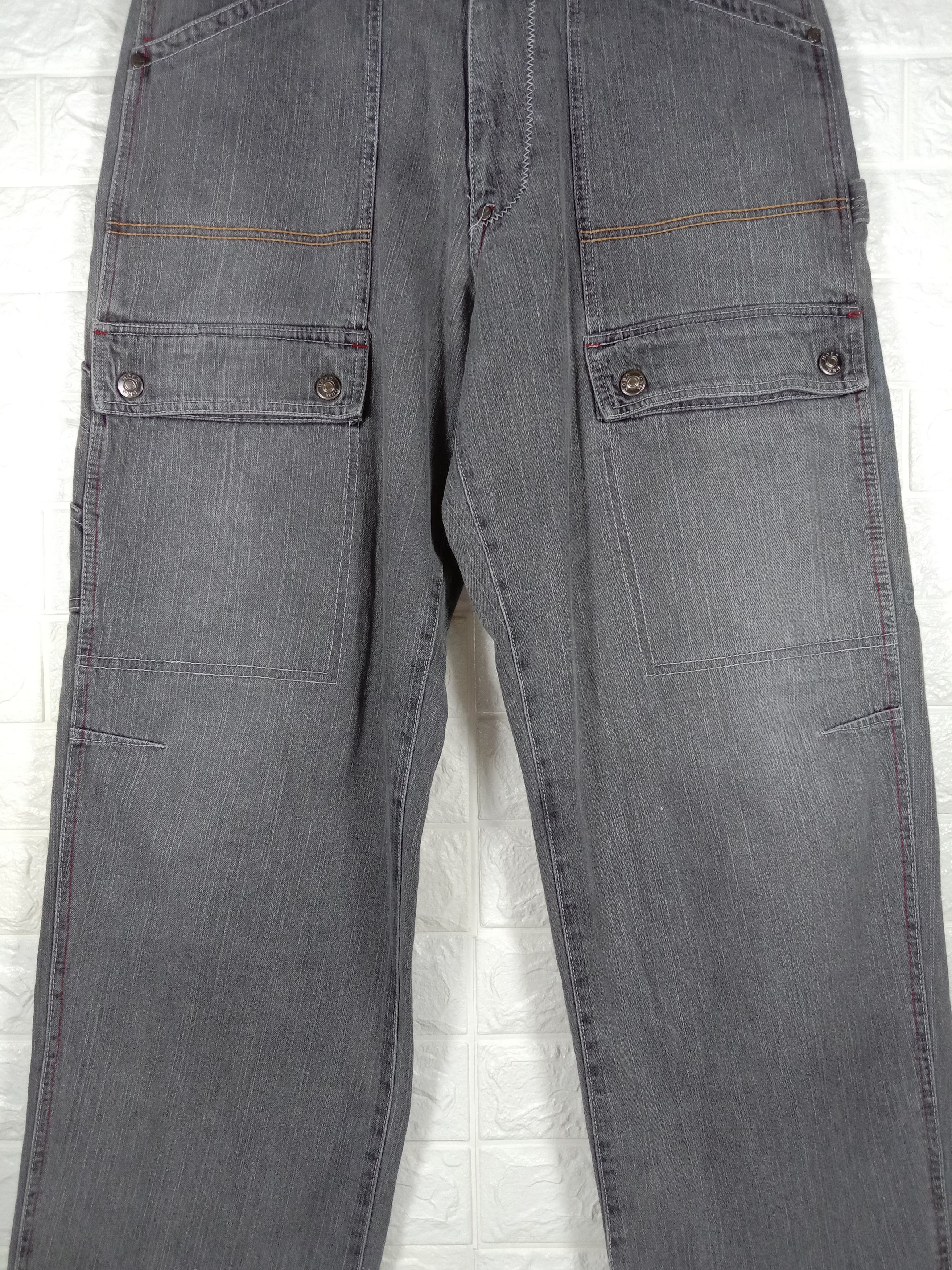 Hobo Vintage Hobo Faded Black Multi Pocket Cargo Wide Baggy Jeans Size US 32 / EU 48 - 7 Thumbnail