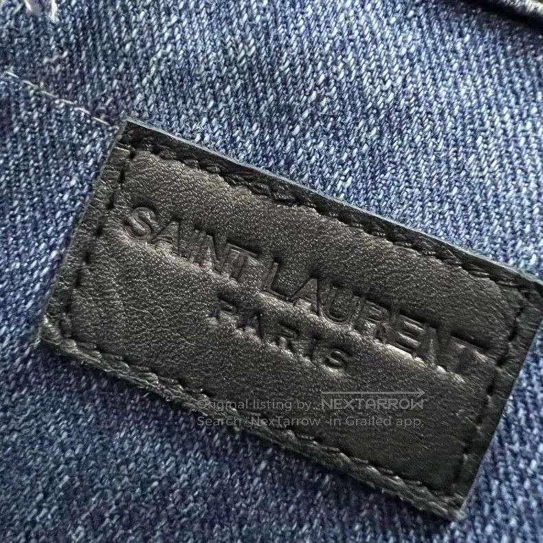 Saint Laurent Paris Saint Laurent Washed Blue Denim Jacket. Size US S / EU 44-46 / 1 - 4 Thumbnail