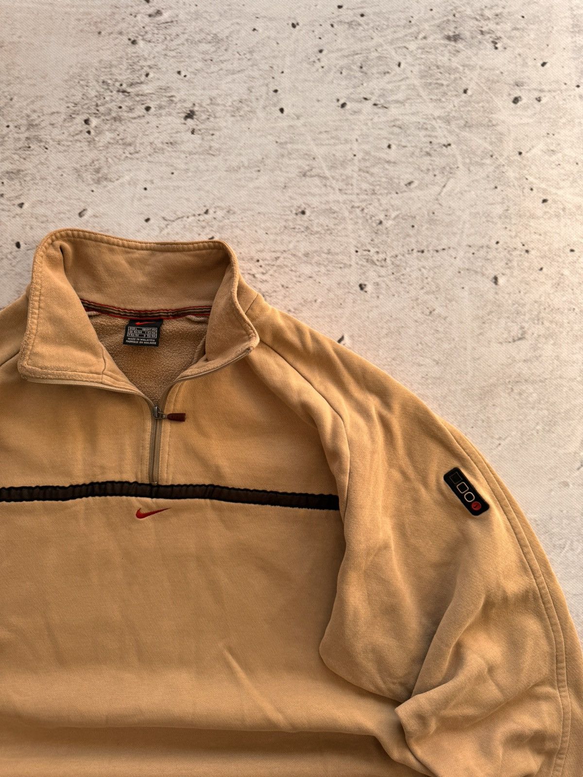 Nike × Vintage NIKE 1/3 ZIP VINTAGE CENTER LOGO OVERSIZE BOXY SWEATSHIRT Size US L / EU 52-54 / 3 - 4 Thumbnail
