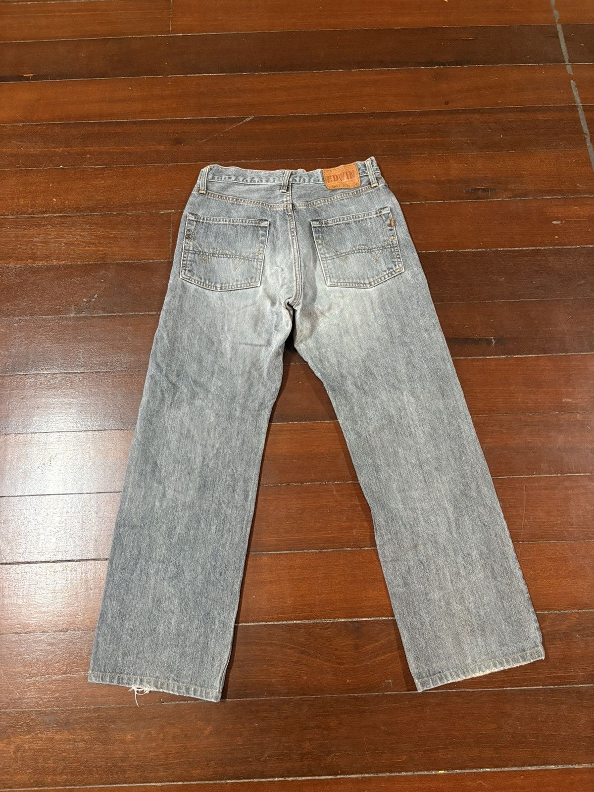 Edwin Vtg Edwin 505Z Selvedge Mudwash Distressed Denim Jeans baggy Size US 32 / EU 48 - 8 Thumbnail