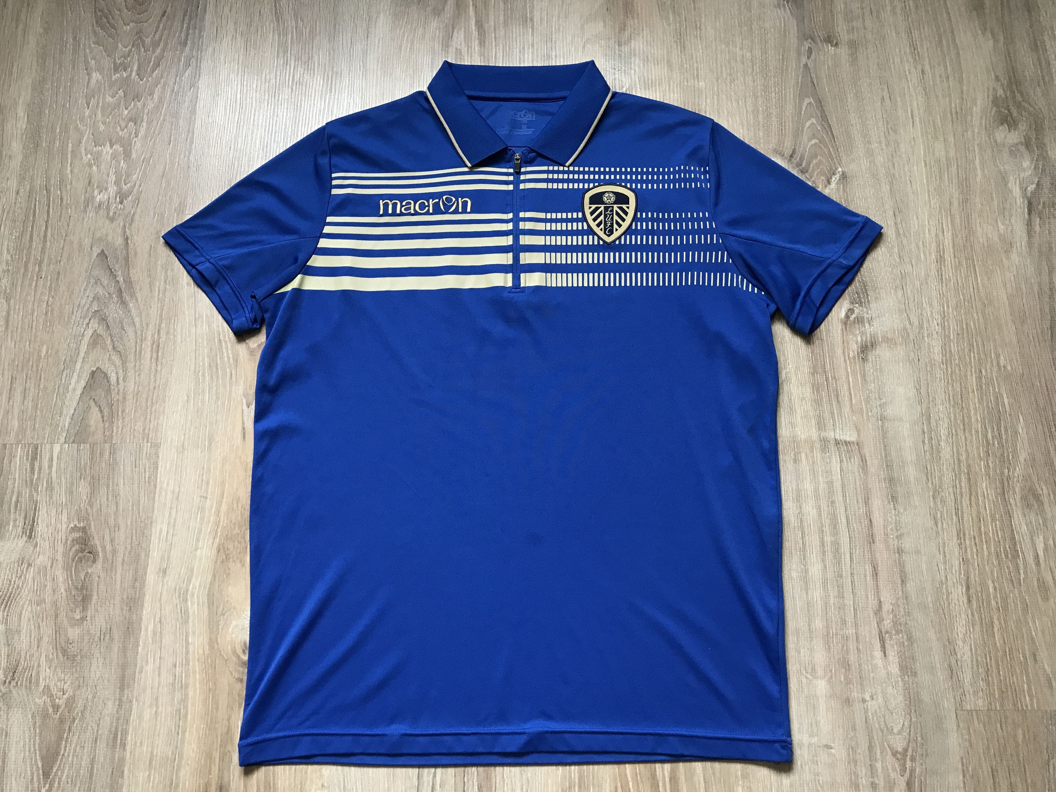 Macron × Vintage Vintage Macron Leeds United Polo Shirt 2013-2014 Size US M / EU 48-50 / 2 - 3 Thumbnail