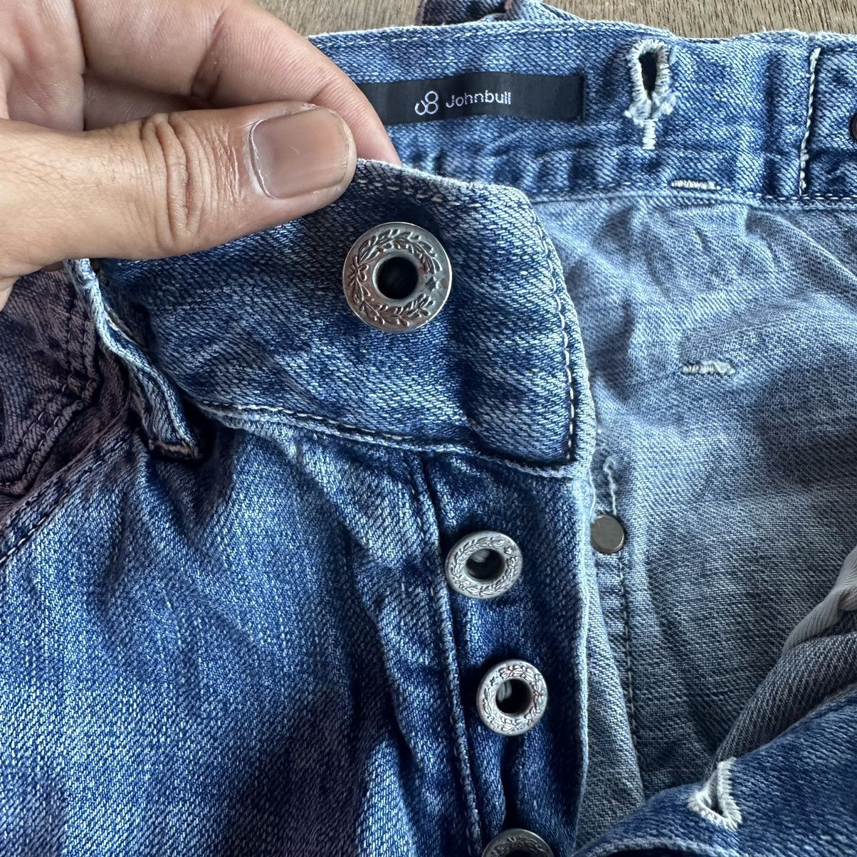 Japanese Brand Vintage JOHNBULL Jeans Cinch Back Denim Hidden Rivet Pants Size US 27 - 9 Thumbnail