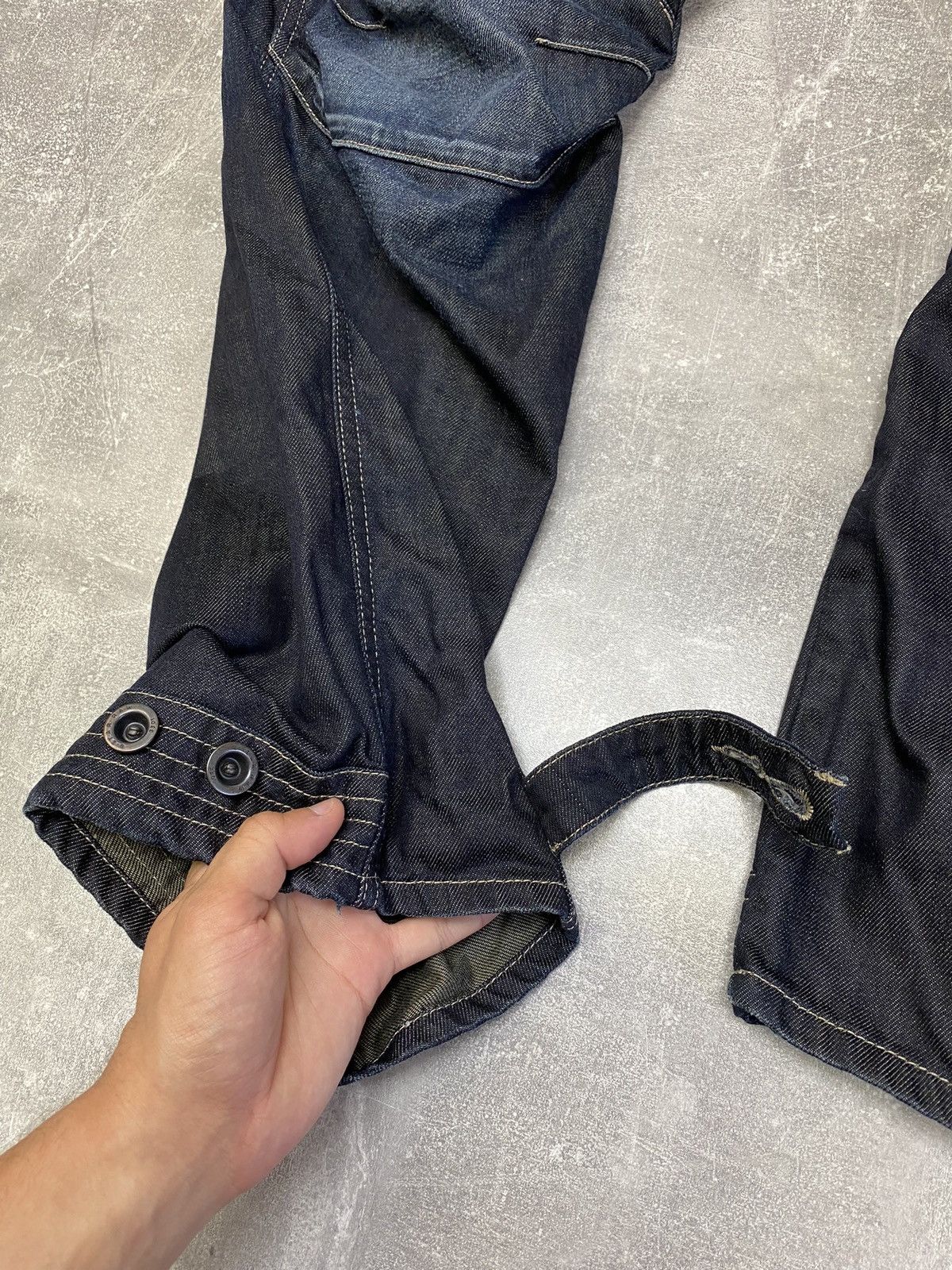 G-Star × Vintage Vintage G Star Raw Denim Biker Cargo Double Knee Pants Size US 34 / EU 50 - 8 Thumbnail