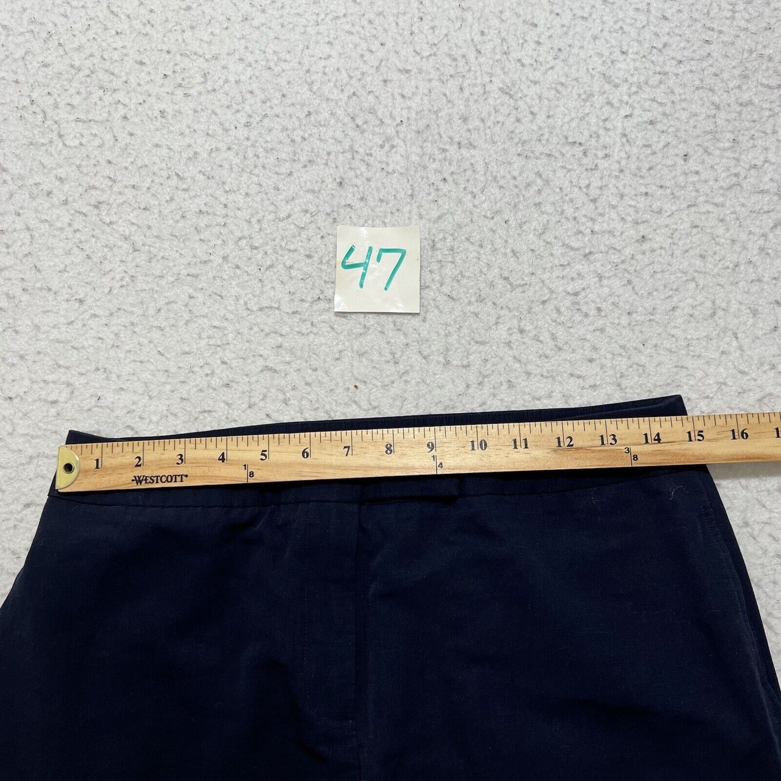 Jones New York Jones Wear 10P Flat Front Linen Blend Navy Blue Chino Pants Size 32" / US 10 / IT 46 - 8 Thumbnail