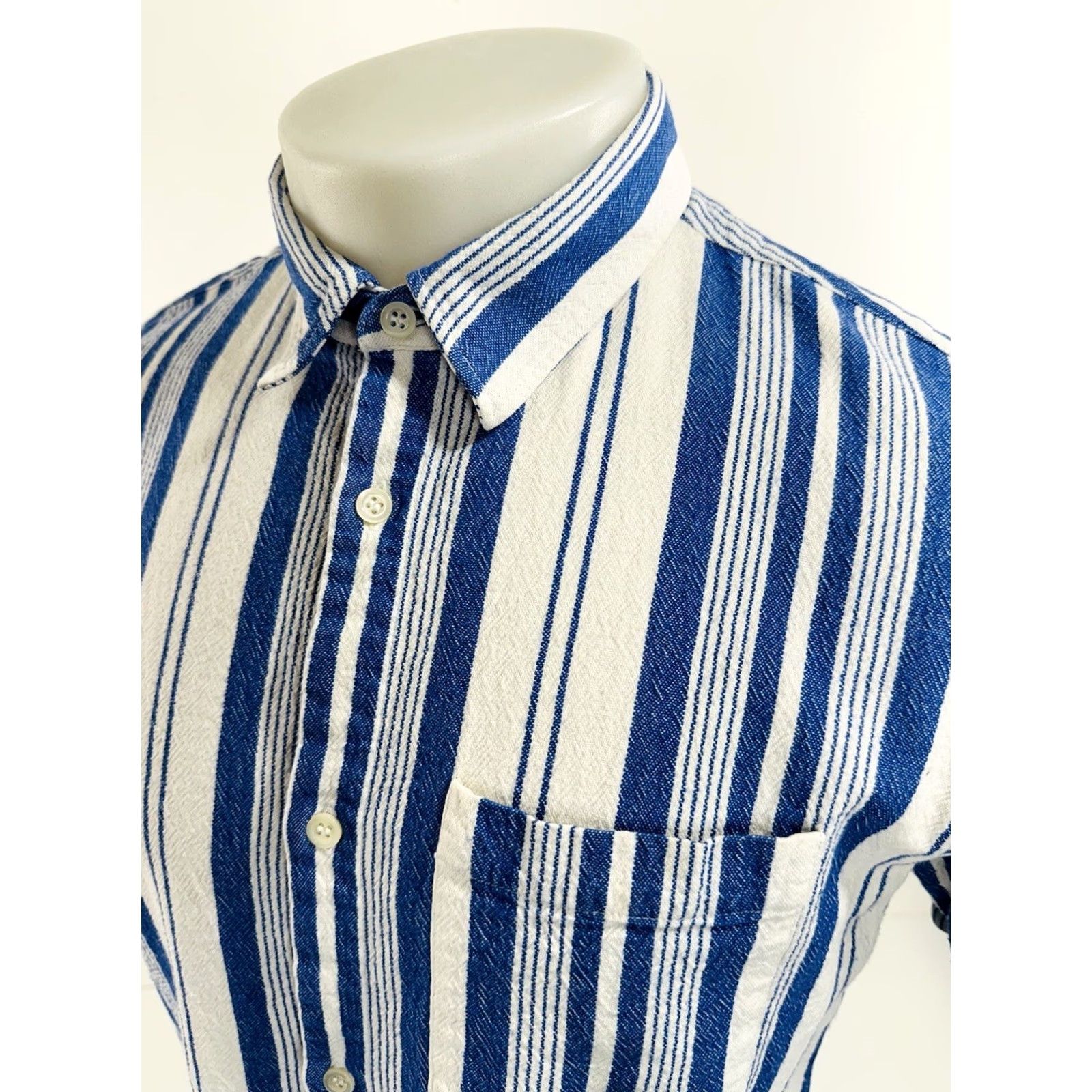 A.P.C. A.P.C. Rue Madame Paris - Mens S / M Striped Shirt Size US S / EU 44-46 / 1 - 4 Thumbnail