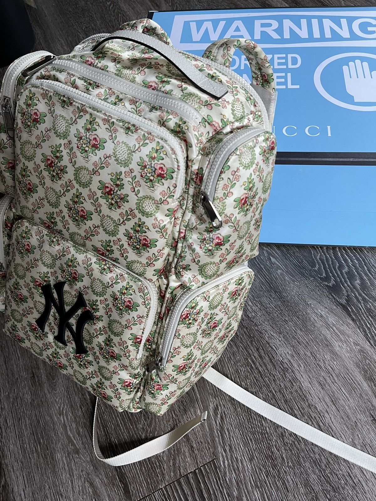 Gucci MLB New York Yankees Floral Bookbag Backpack Accessories