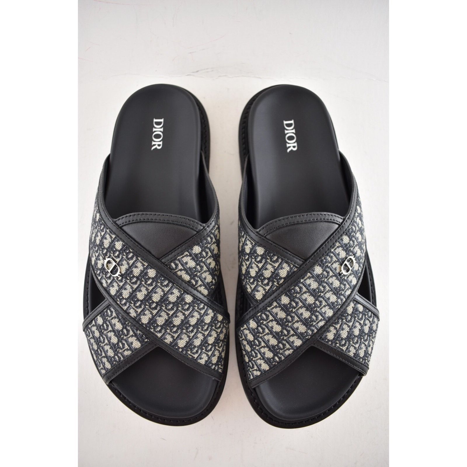 Dior Dior Mens Aqua Oblique Jacquard Logo Slide Slip On 42 9 Size US 9 / EU 42 - 11 Thumbnail