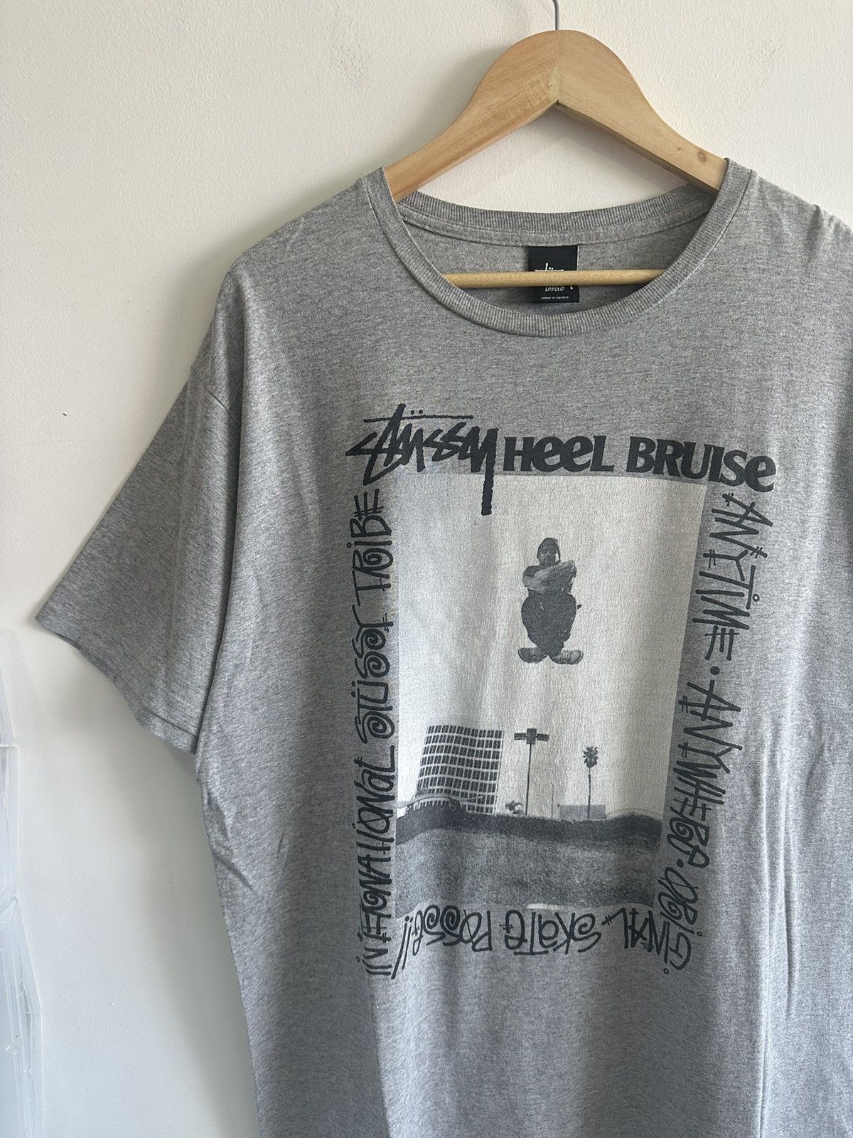 Stussy HEEL BRUISE Tシャツ ブラック 楽天市場】ステューシー STUSSY×HEEL BRUISE Mulder Jump T