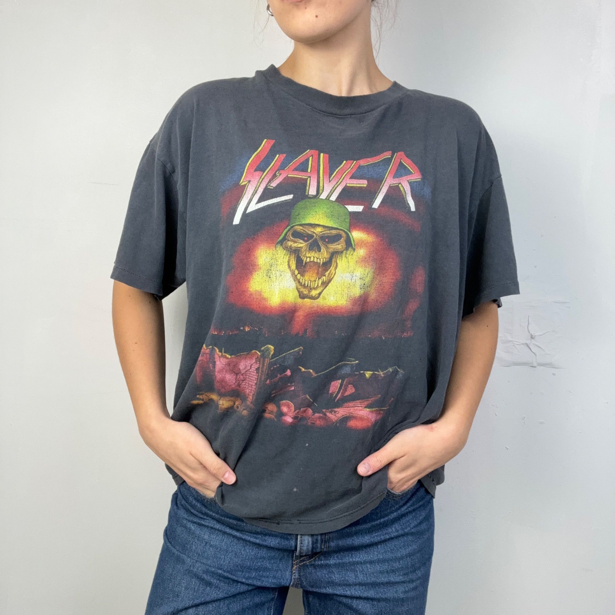 Brockum XL - Vintage Slayer Black Brockum Band T Size US XL / EU 56 / 4 - 1 Thumbnail