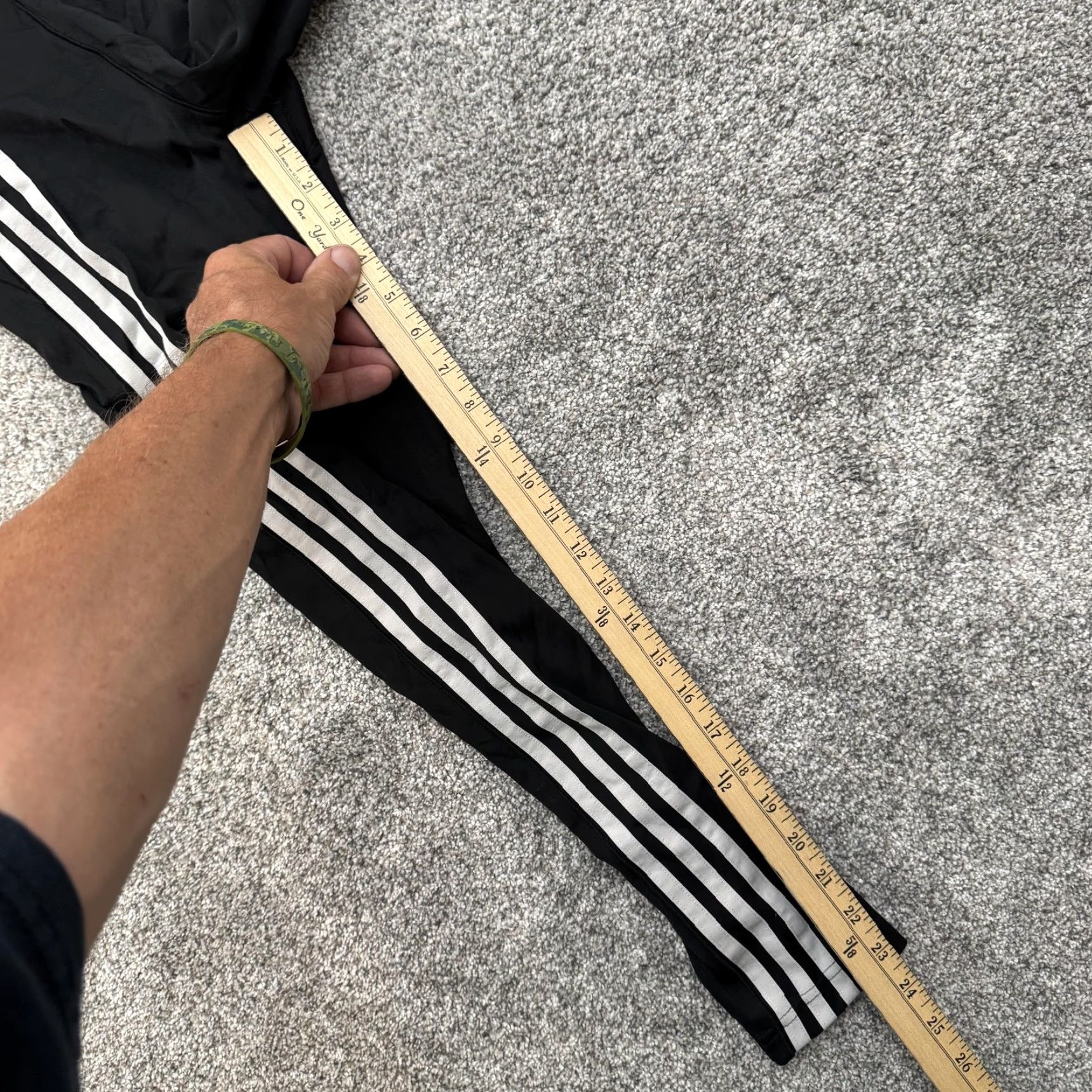 Adidas Adidas AEROREADY Leggings Womens XS Black Striped High Rise Yoga Athletic Size 26" / US 2 / IT 38 - 4 Thumbnail