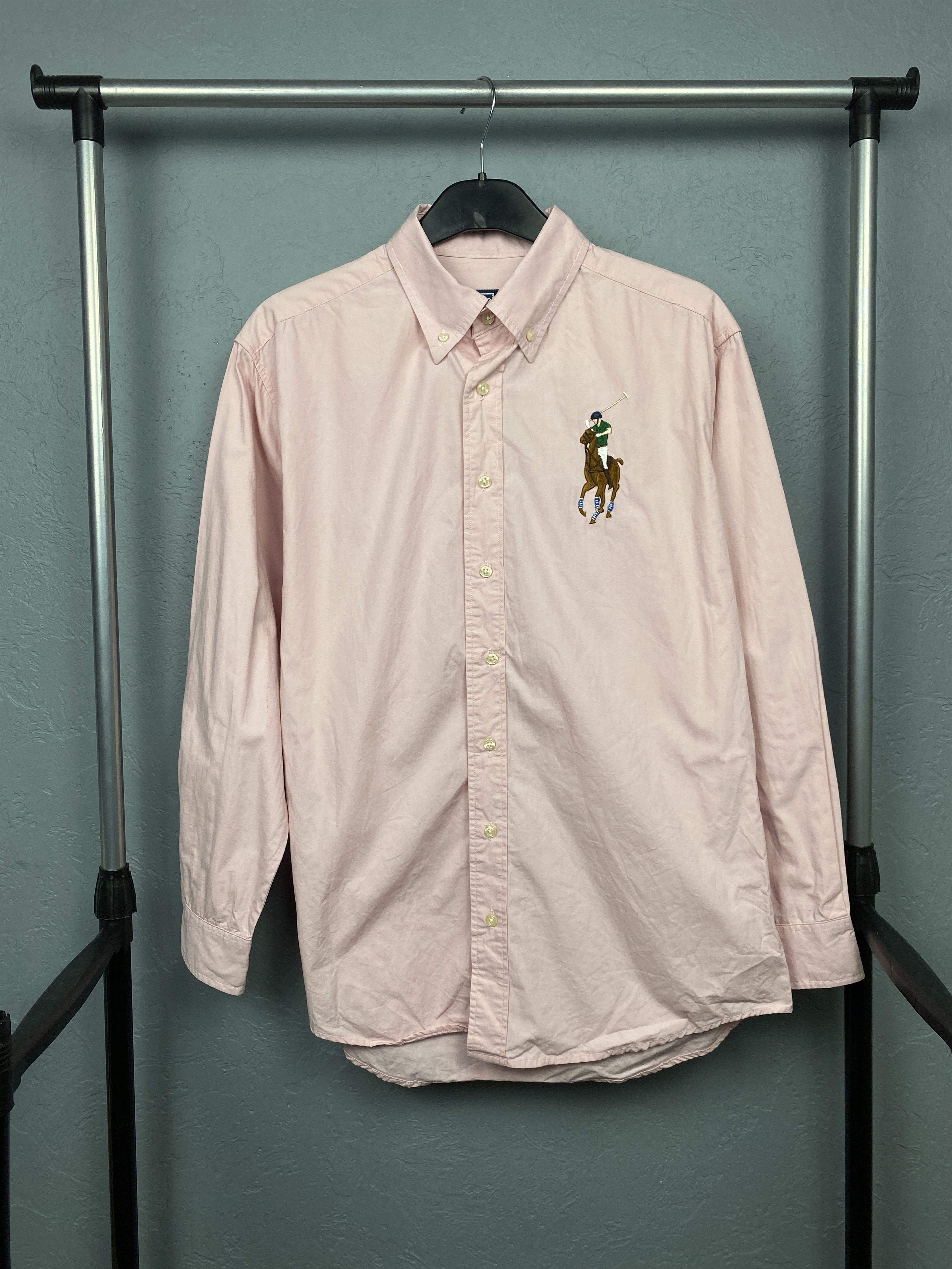 Polo Ralph Lauren Polo Ralph Lauren Vintage Mens Big Logo Shirt Size US L / EU 52-54 / 3 - 1 Thumbnail