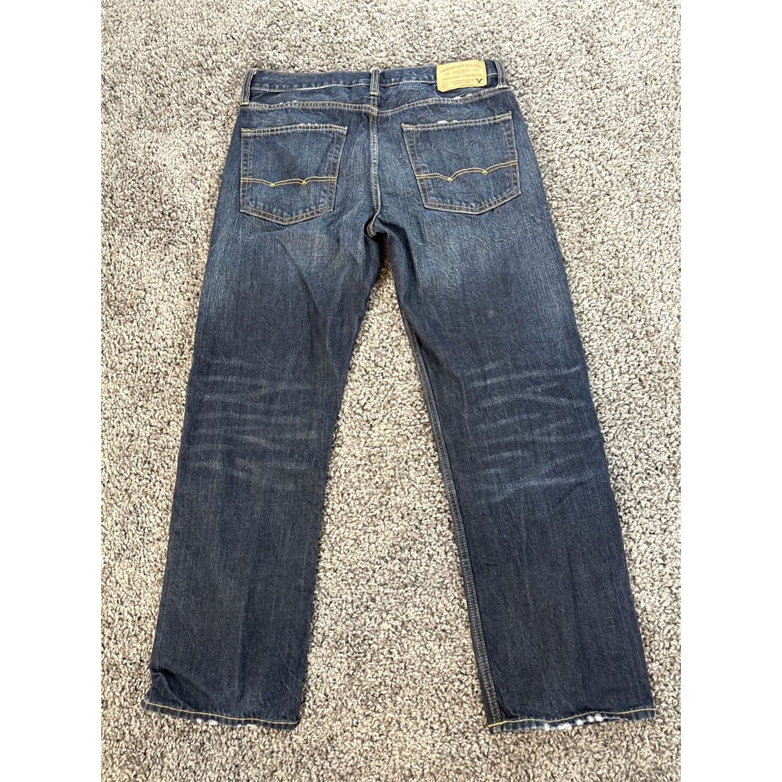 American Eagle Outfitters VINTAGE American Eagle Jeans Men 32x30 Relaxed Straight Dark Wash Blue Distressed? No, Distressed: No Size US 32 / EU 48 - 6 Thumbnail