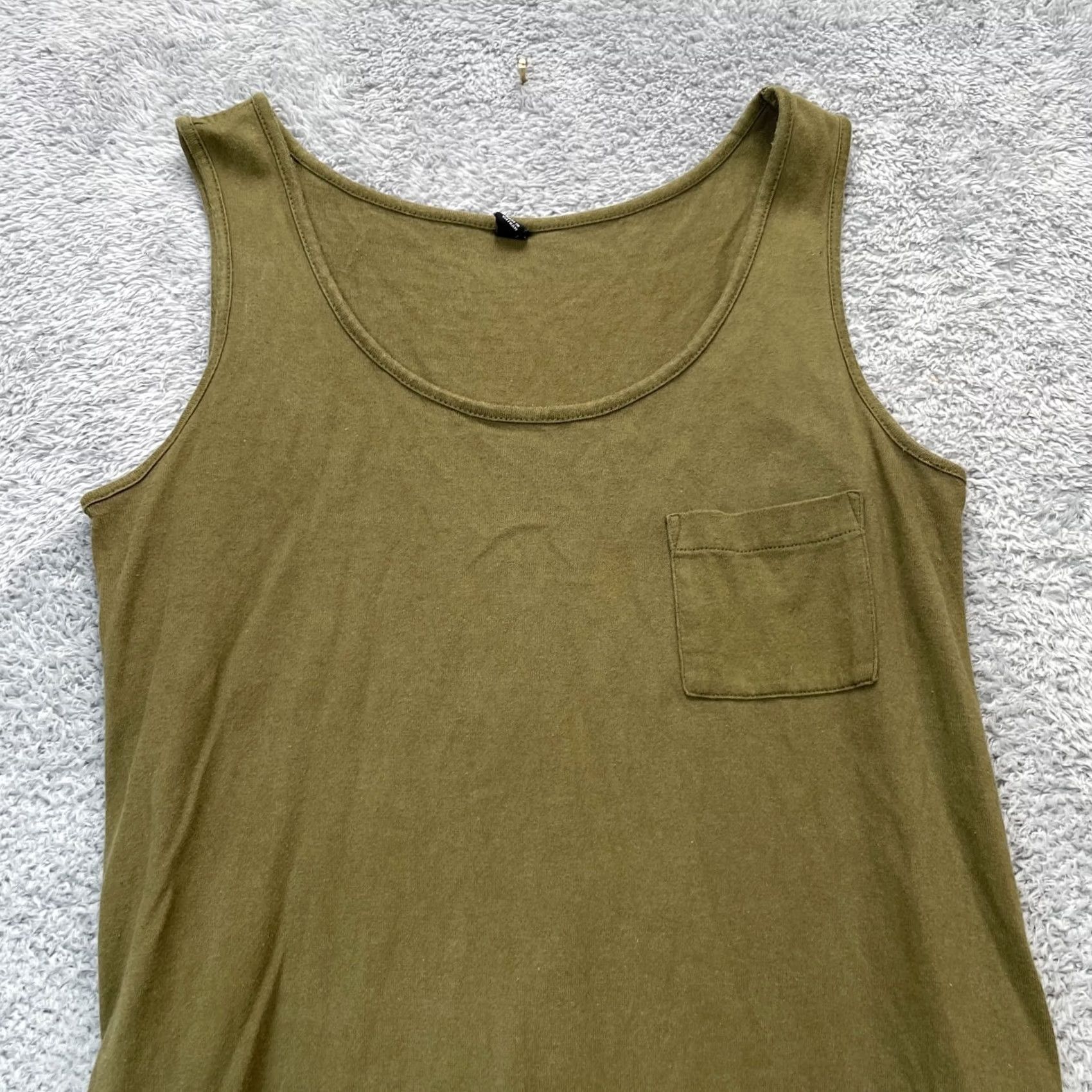 Uniqlo Uniqlo Dress Womens Small Green Tank Cotton Midi Round Neck Cocktail Minimalist Size S / US 4 / IT 40 - 5 Thumbnail