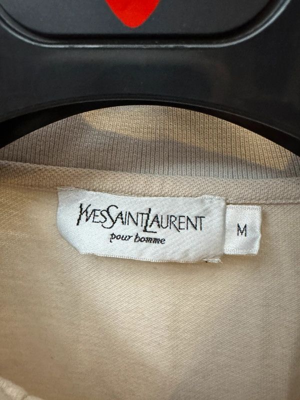 Vintage × Yves Saint Laurent Vintage YSL Yves Saint Laurent Beige Cream Shirt Polo M Size US M / EU 48-50 / 2 - 4 Thumbnail