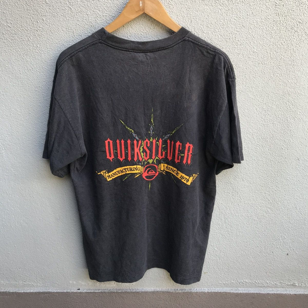 Quiksilver × Vintage Vintage QUIKSILVER usa tee old surf skate Size US L / EU 52-54 / 3 - 1 Thumbnail