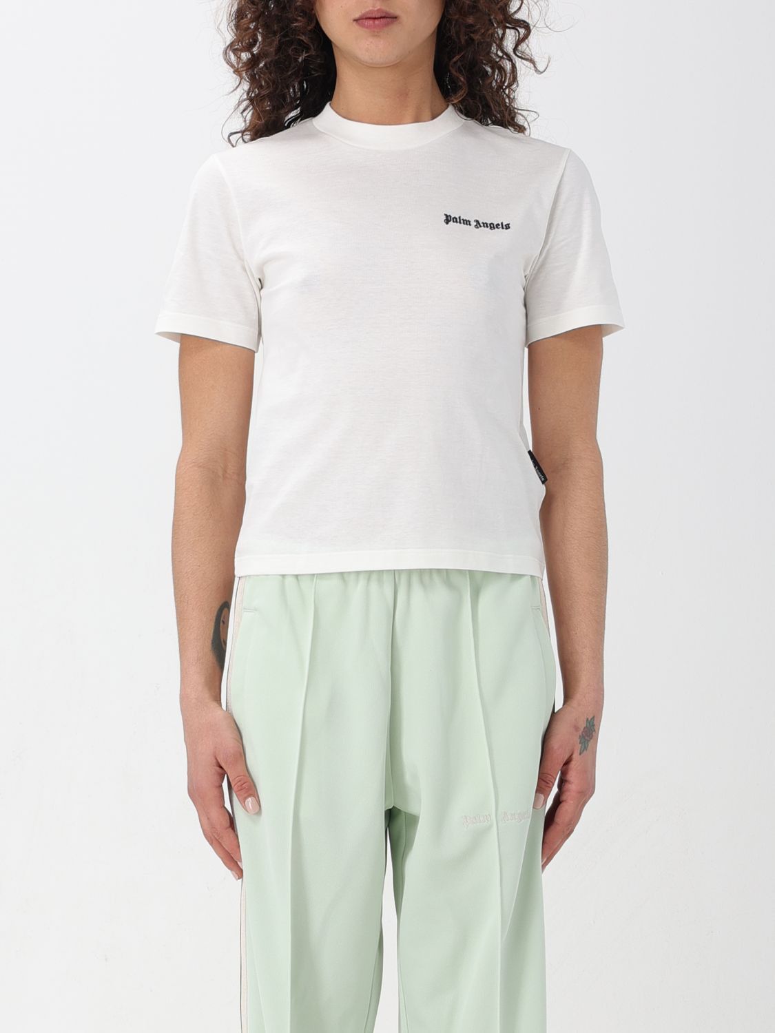 image of Palm Angels T-Shirt Woman White, Women's (Size 2XS)