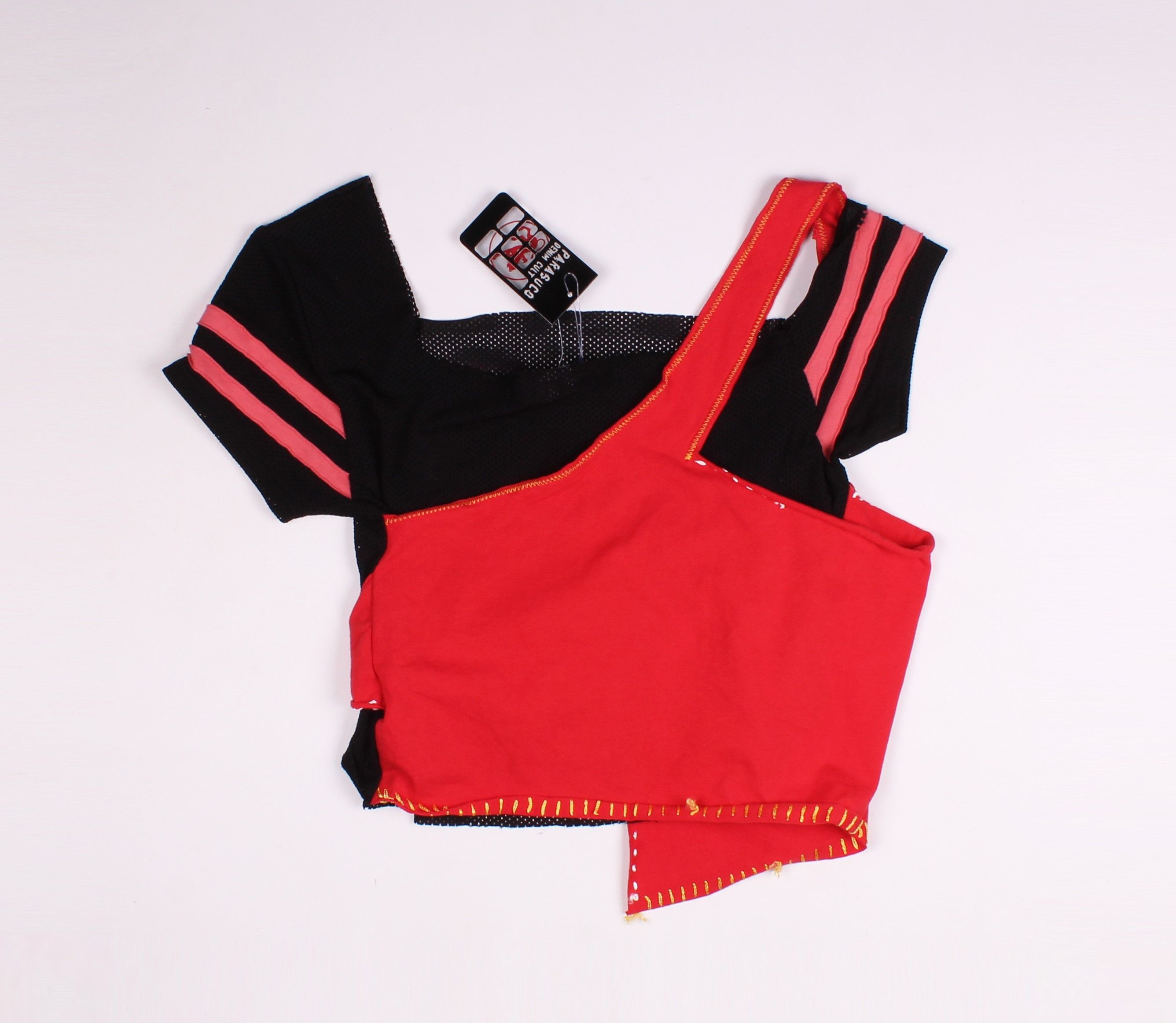 Parasuco × Vintage Vintage Parasuco Cult Deconstructive Y2K Cropped Top Size L / US 10 / IT 46 - 7 Thumbnail