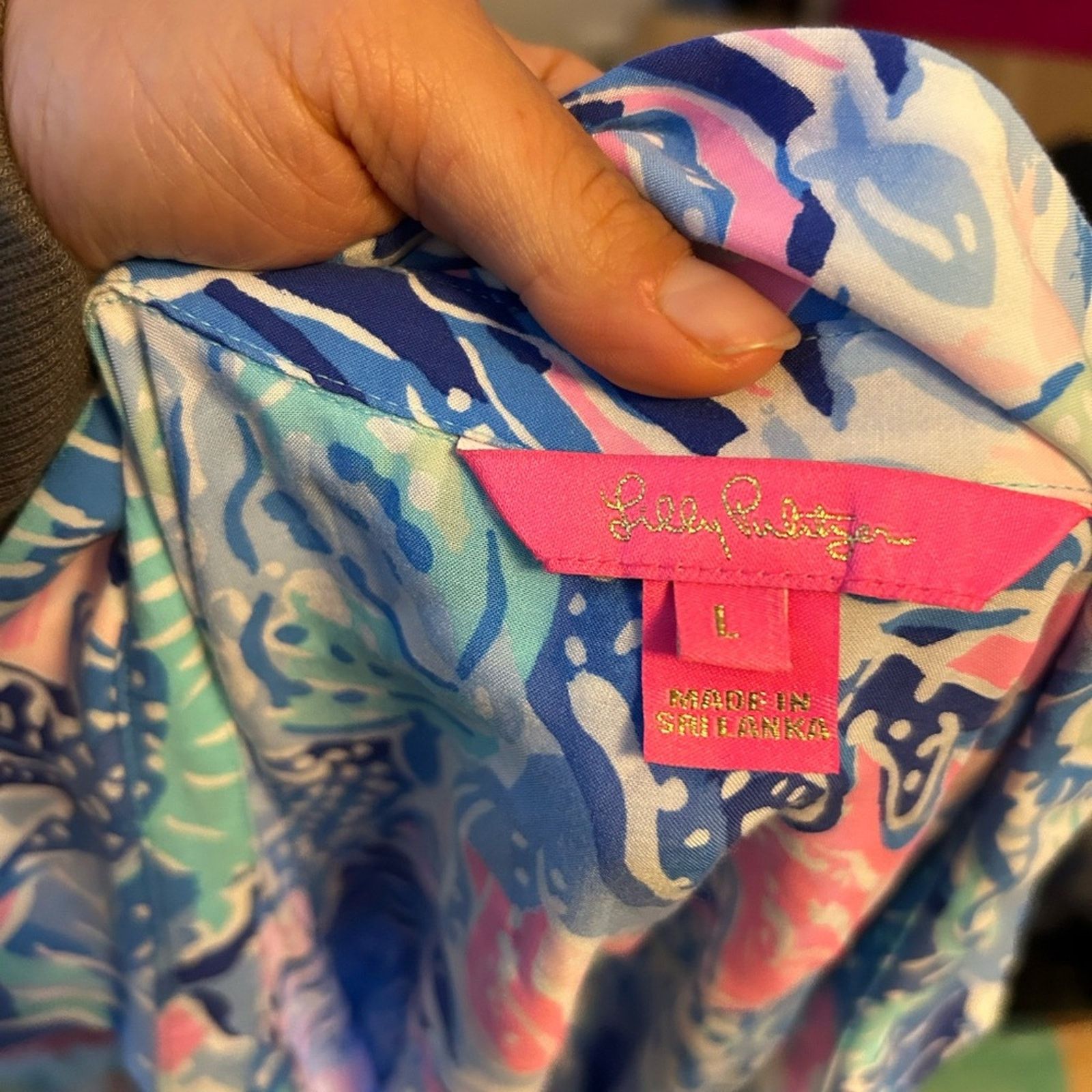 Lilly Pulitzer Lilly Pulitzer Natalie Cover Up Shirt Dress Size L / US 10 / IT 46 - 3 Thumbnail