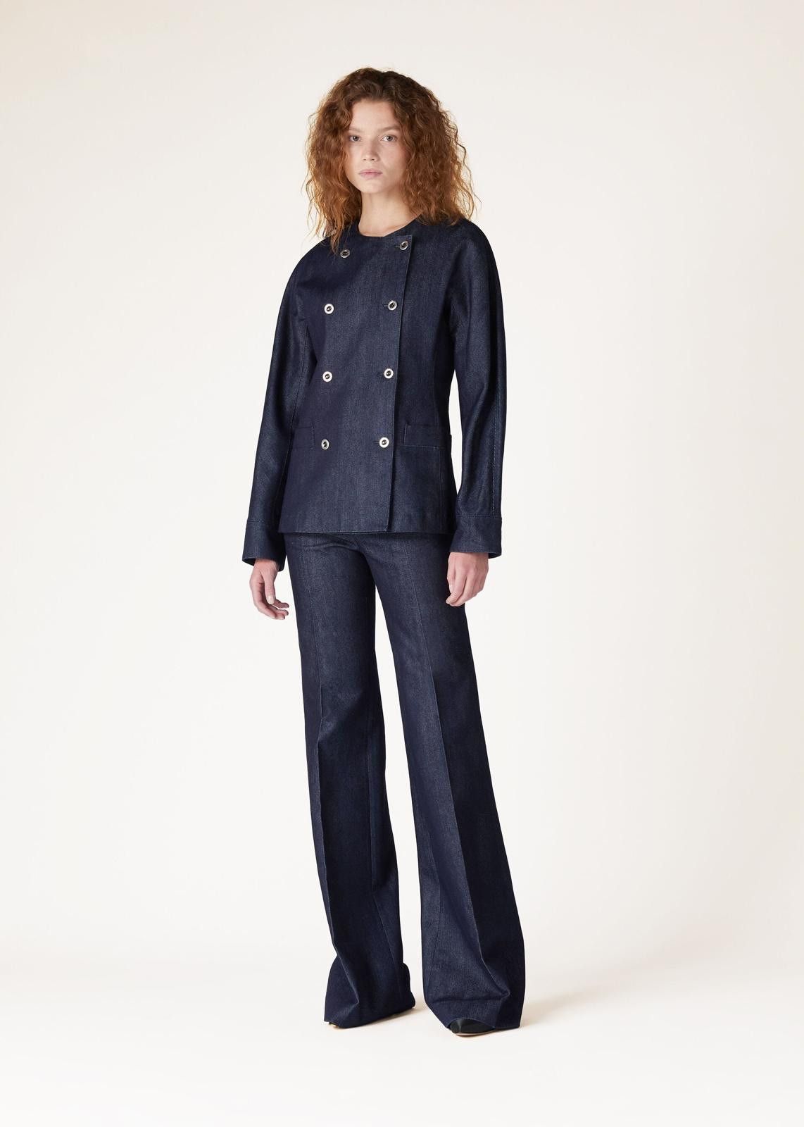 Loro Piana o1srvl11e0125 FAN7073 Denim Jacket in Navy Blue Size S / US 4 / IT 40 - 6 Thumbnail