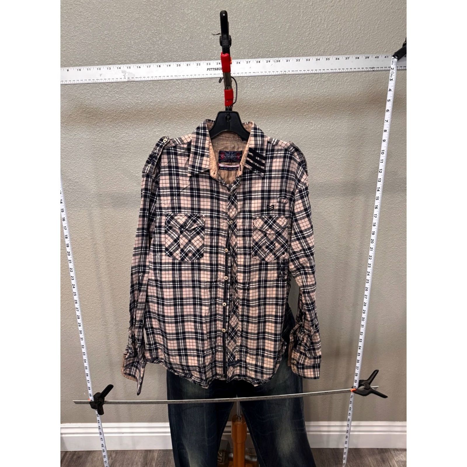 English Laundry English Laundry LONG SLEEVE SHIRT XL 17 x 35/36 Plaid Mens Size US XL / EU 56 / 4 - 2 Thumbnail