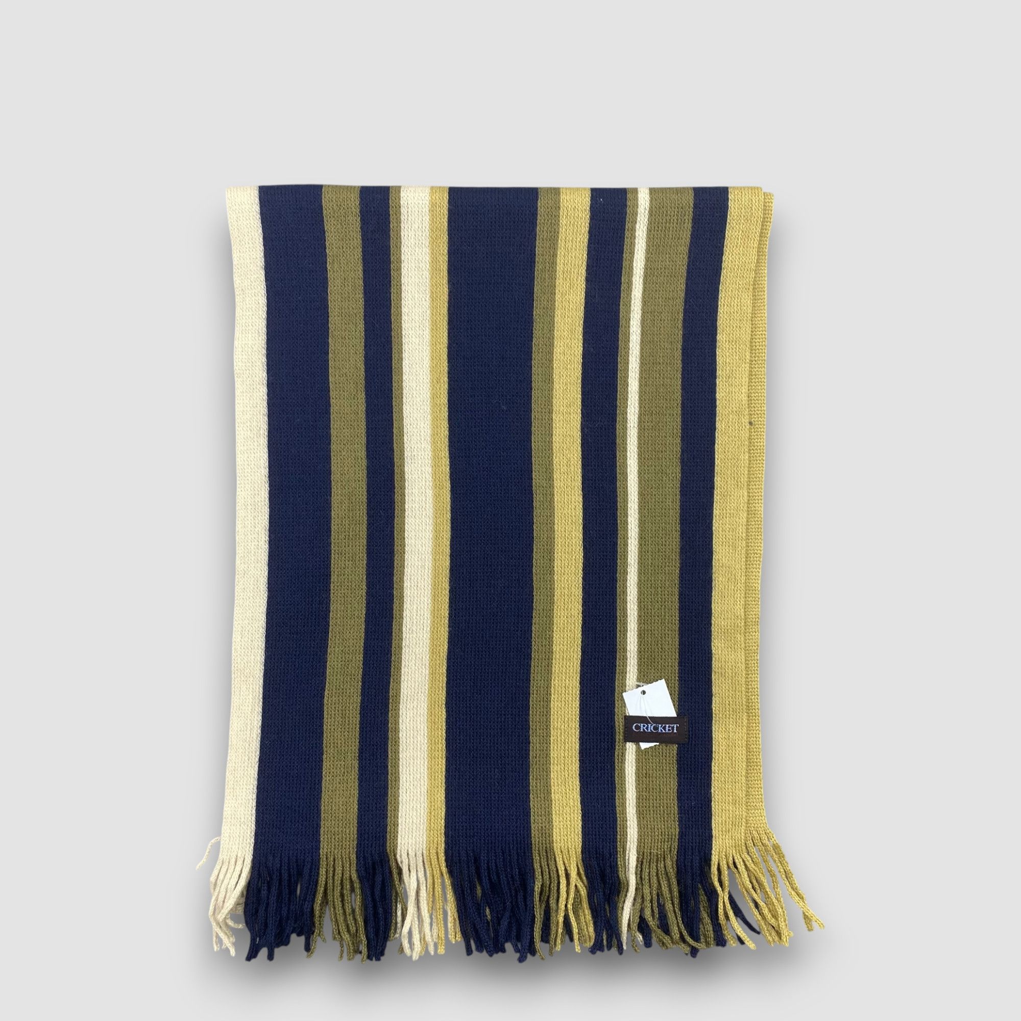 Japanese Brand Vintage Cricket Scarf Muffler Wool Ribbed Knit Wrap Scarves Size ONE SIZE - 2 Thumbnail