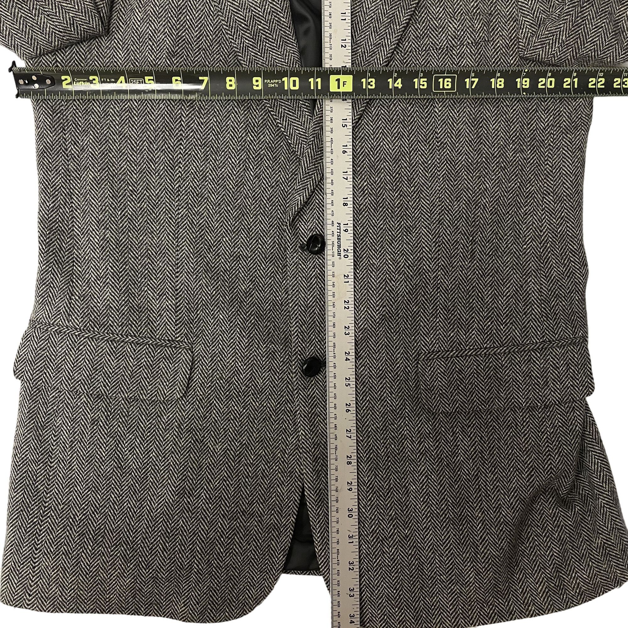 Savile Row NEW Savile Row Black Gray Sport Coat HERRINGBONE Jacket Size 42R - 9 Thumbnail
