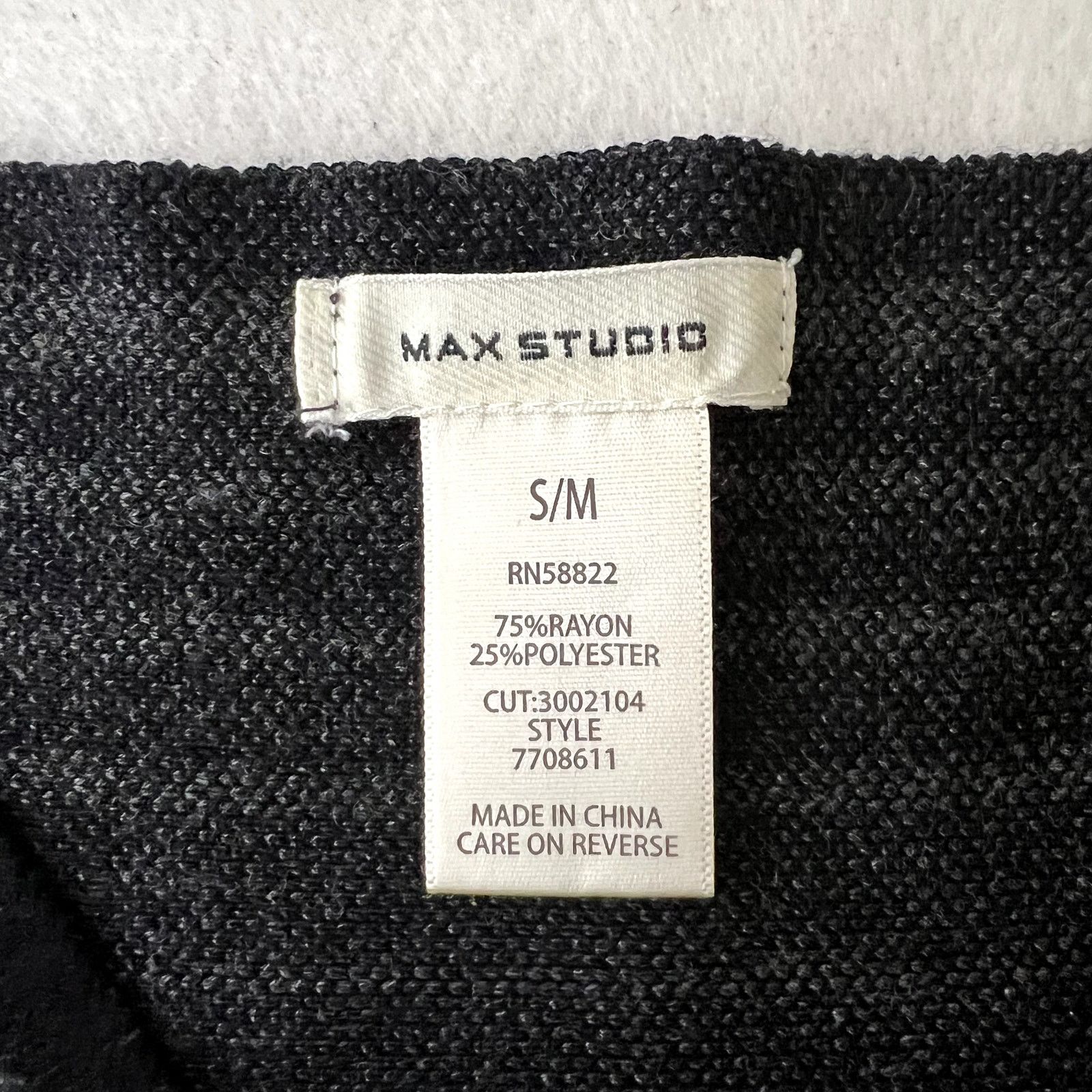 Other Max Studio Black Striped High Waist Pencil Skirt Size 28" / US 6 / IT 42 - 5 Thumbnail